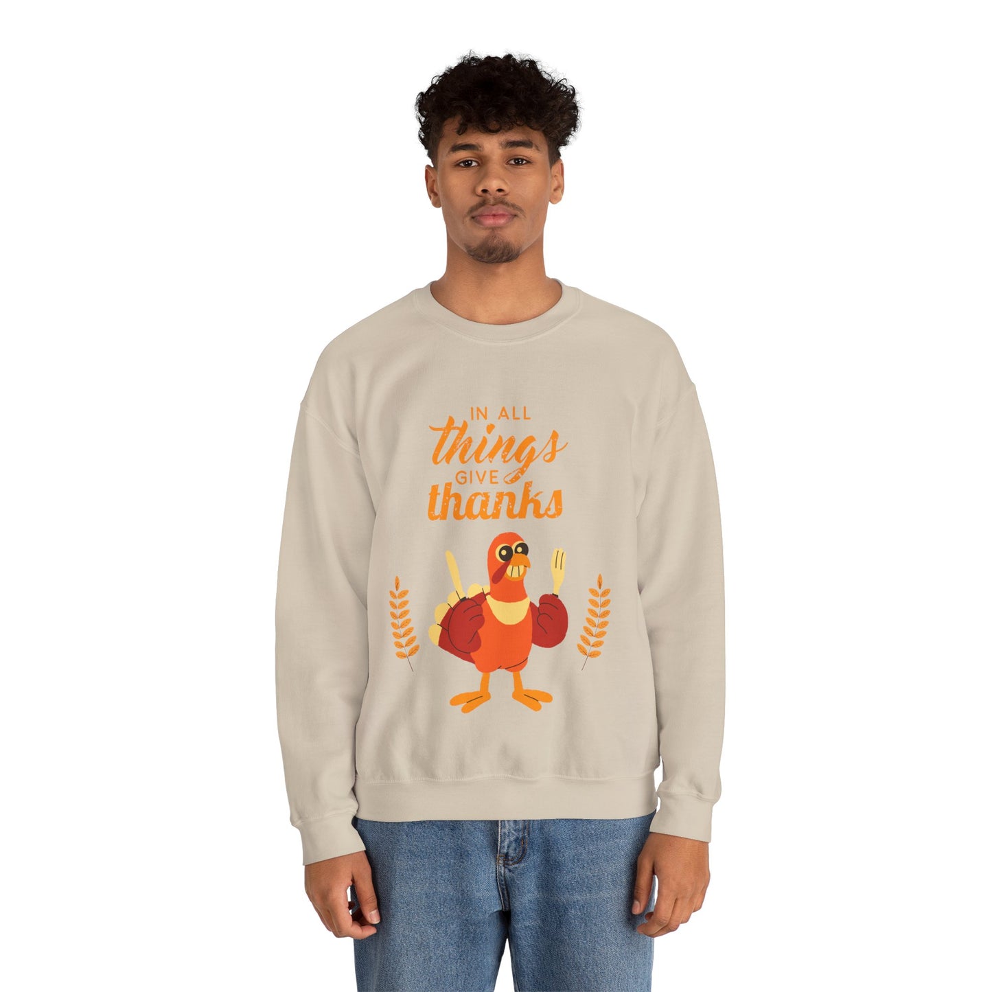 Thanksgiving Crewneck Sweatshirt, Unisex Sweatshirt, Cozy Fall Apparel, Holiday Gift, Seasonal Sweater