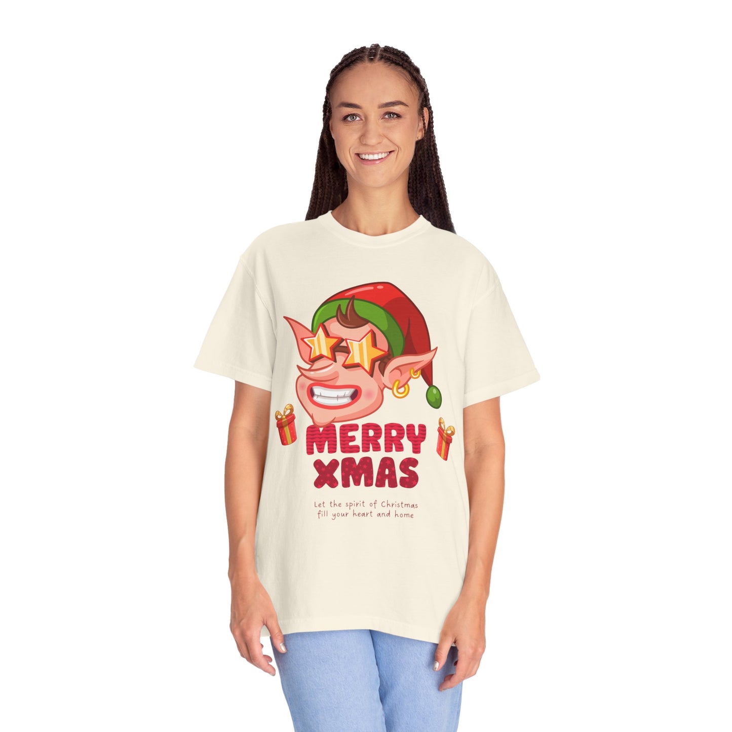 Fun Christmas Elf T-Shirt, Holiday Apparel, Merry Xmas Shirt, Unisex Gift, Festive Clothing, Xmas Party Outfit