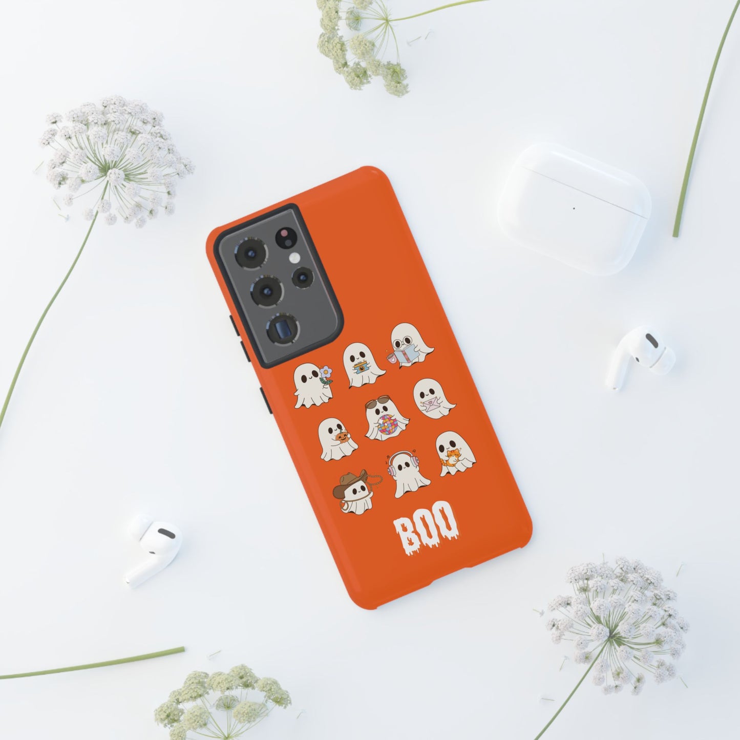 Ghostly Boo Phone Case, Halloween Cases, Cute Ghost Phone Cover, Trick-or-Treat Accessories, Spooky Gift for Halloween