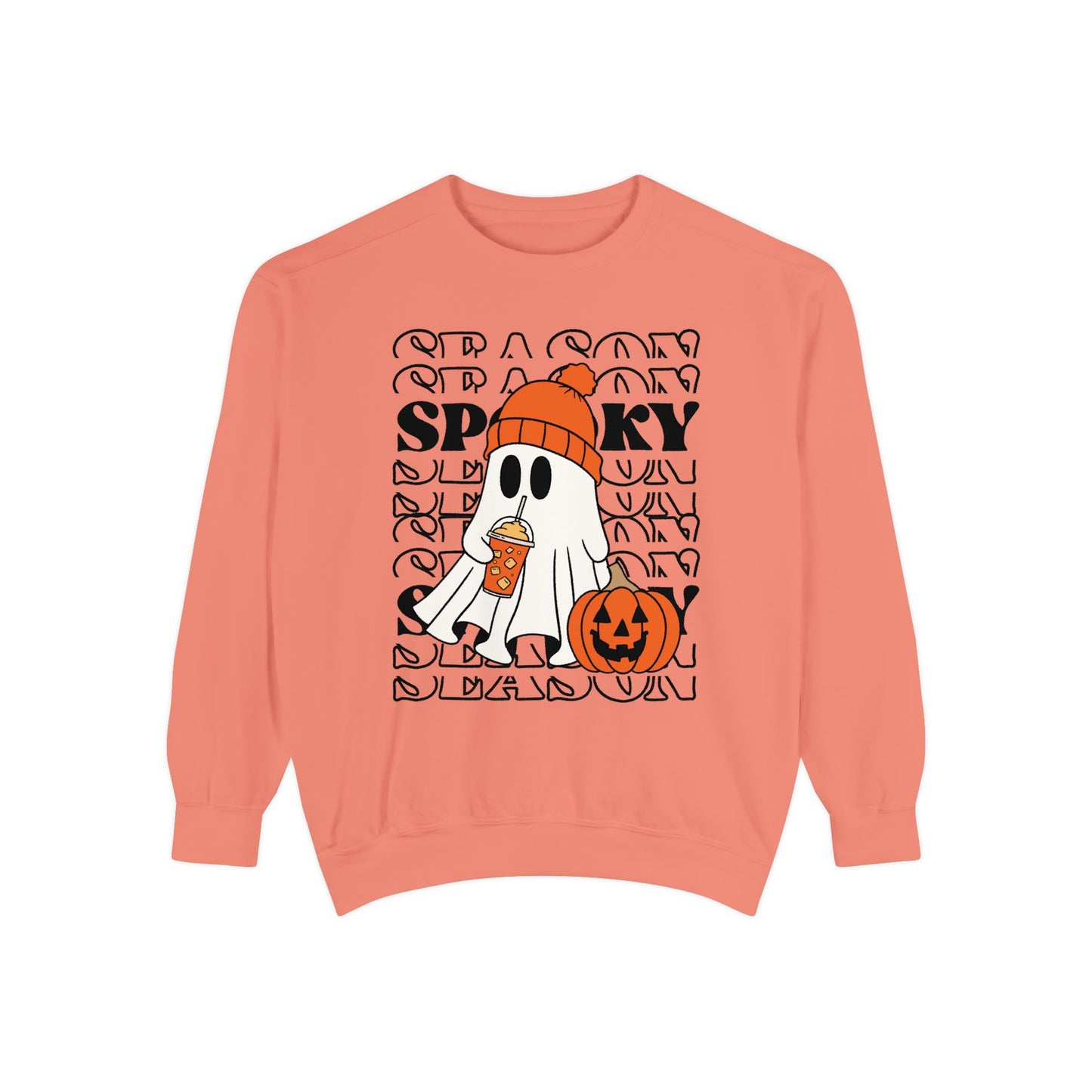 Spooky Season Sweatshirt - Unisex Garment-Dyed Pullover for Halloween and Fall, Cozy Comfort, Perfect Gift for Friends, October Decor,