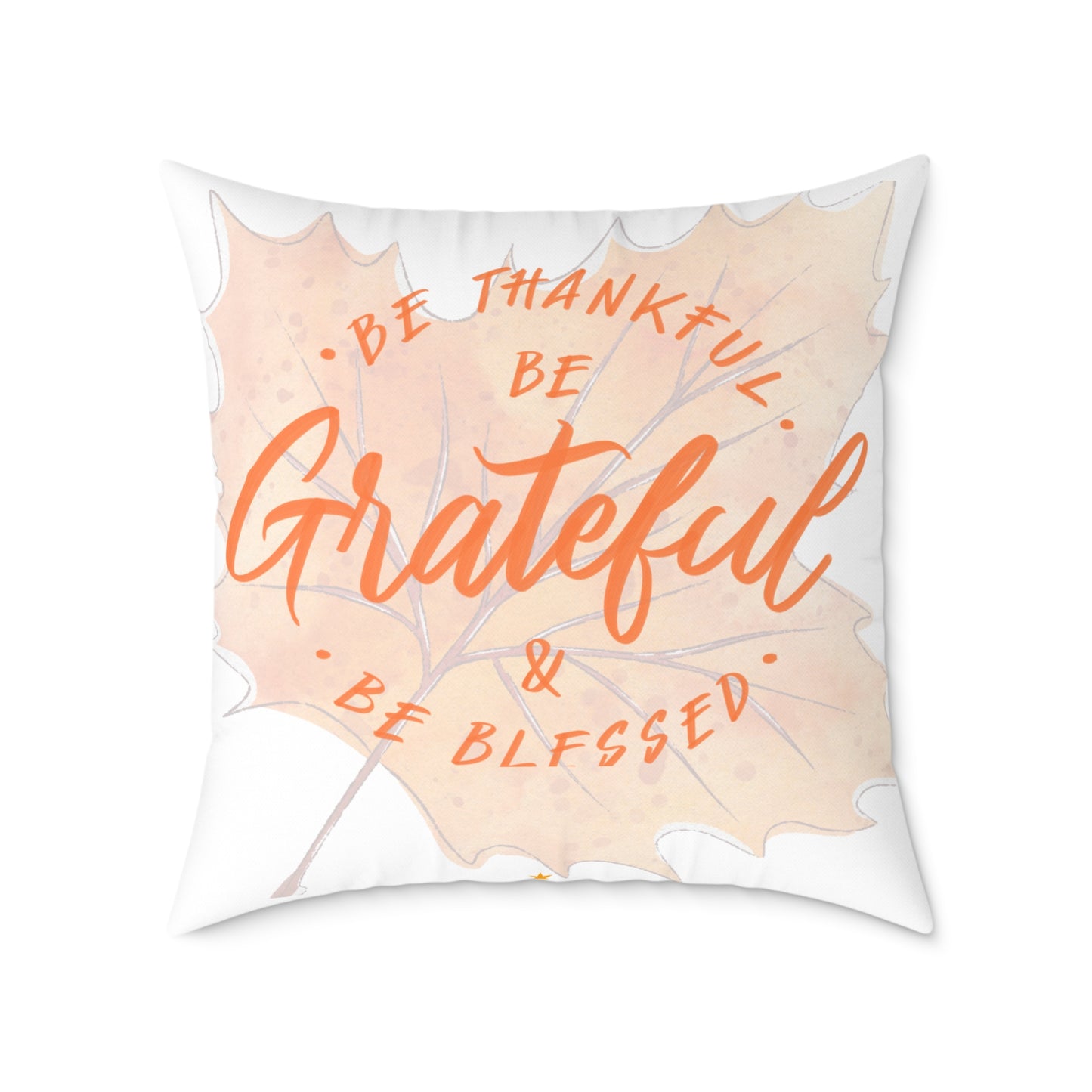 Grateful Canvas Pillow for Home Decor, Affirmation Cushion, Thanksgiving Gift, Cozy Bedroom Accessory, Motivational Throw Pillow