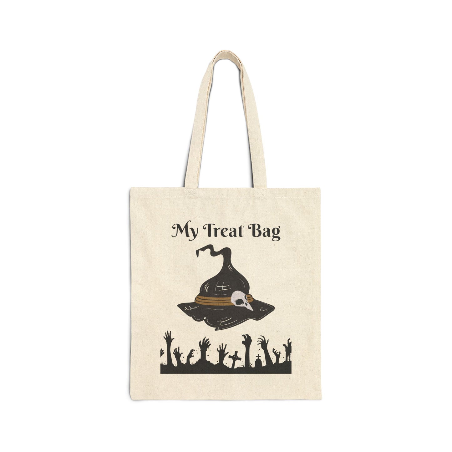 Halloween My Treat Bag Cotton Tote Bag, Eco-Friendly Shopping Bag, Reusable Gift Bag, Halloween Decorations, Treat Bag