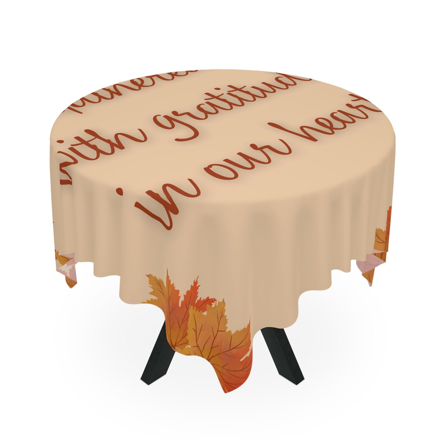 Autumn Tablecloth - Gathered with Gratitude, Fall Decor, Thanksgiving Table Setting, Cozy Home Atmosphere, Harvest Celebration