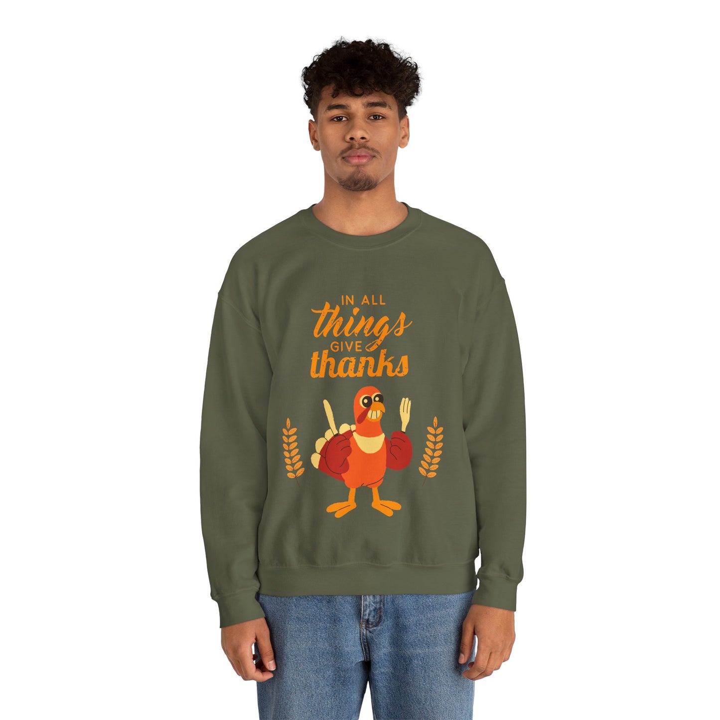 Thanksgiving Crewneck Sweatshirt, Unisex Sweatshirt, Cozy Fall Apparel, Holiday Gift, Seasonal Sweater