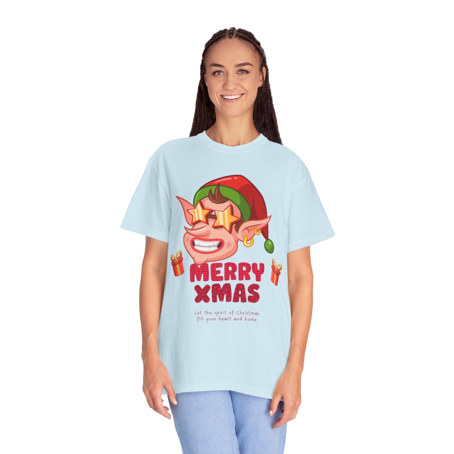 Fun Christmas Elf T-Shirt, Holiday Apparel, Merry Xmas Shirt, Unisex Gift, Festive Clothing, Xmas Party Outfit
