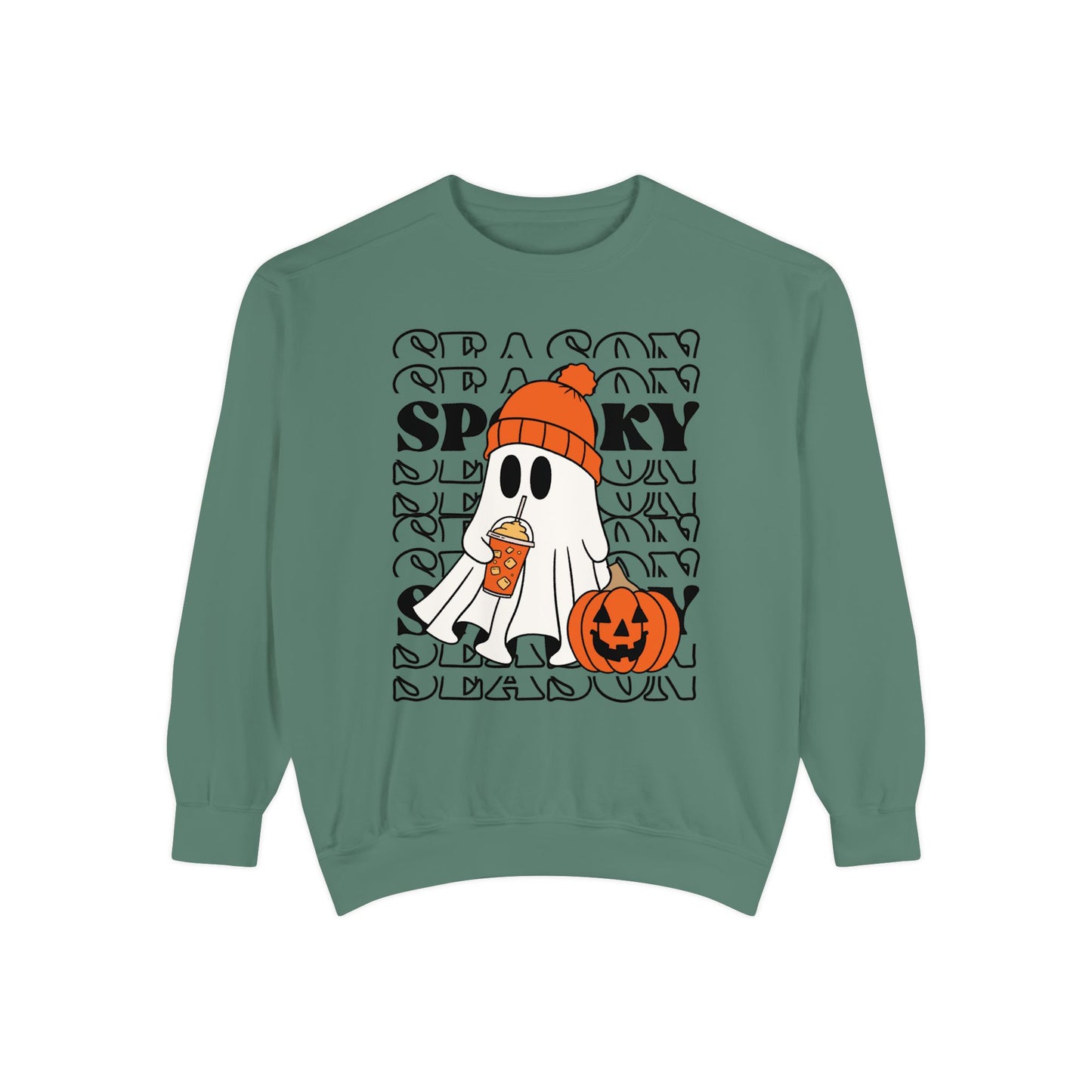 Spooky Season Sweatshirt - Unisex Garment-Dyed Pullover for Halloween and Fall, Cozy Comfort, Perfect Gift for Friends, October Decor,