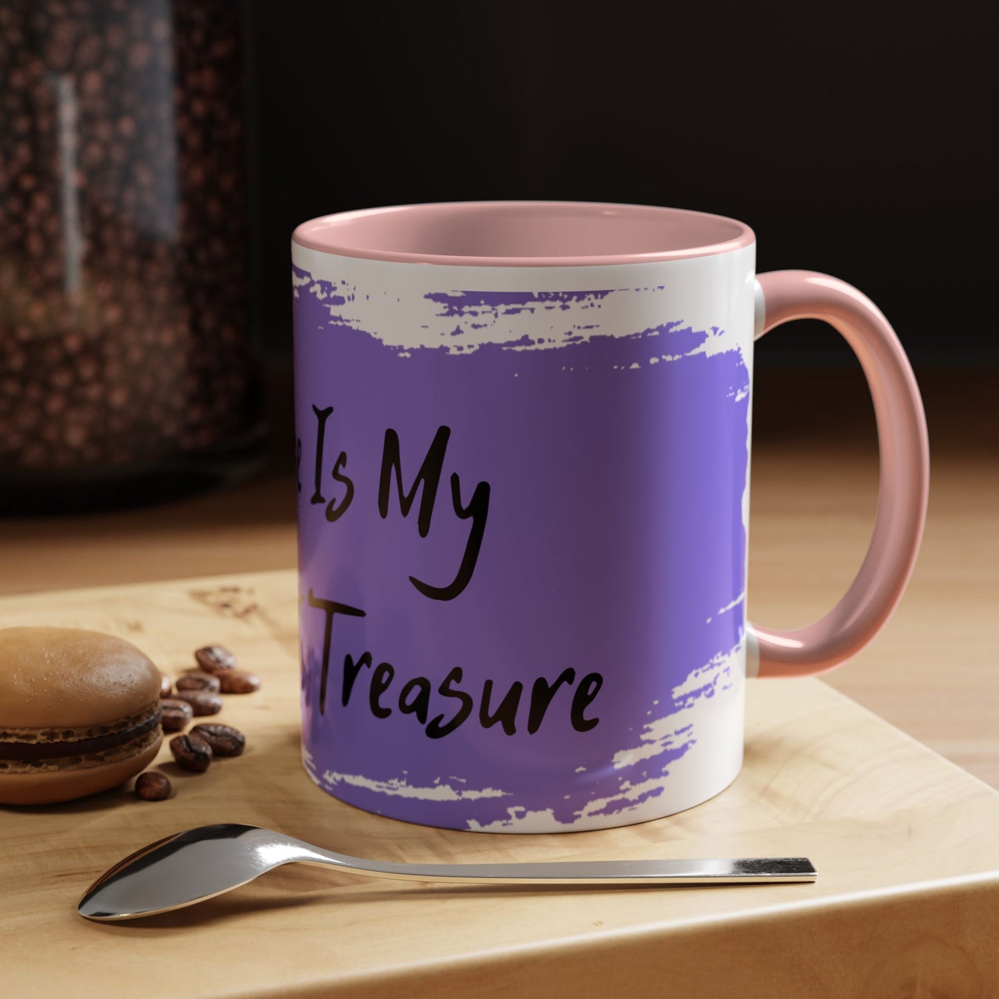 Inspirational Accent Coffee Mug - "My Peace Is My Greatest Treasure"
