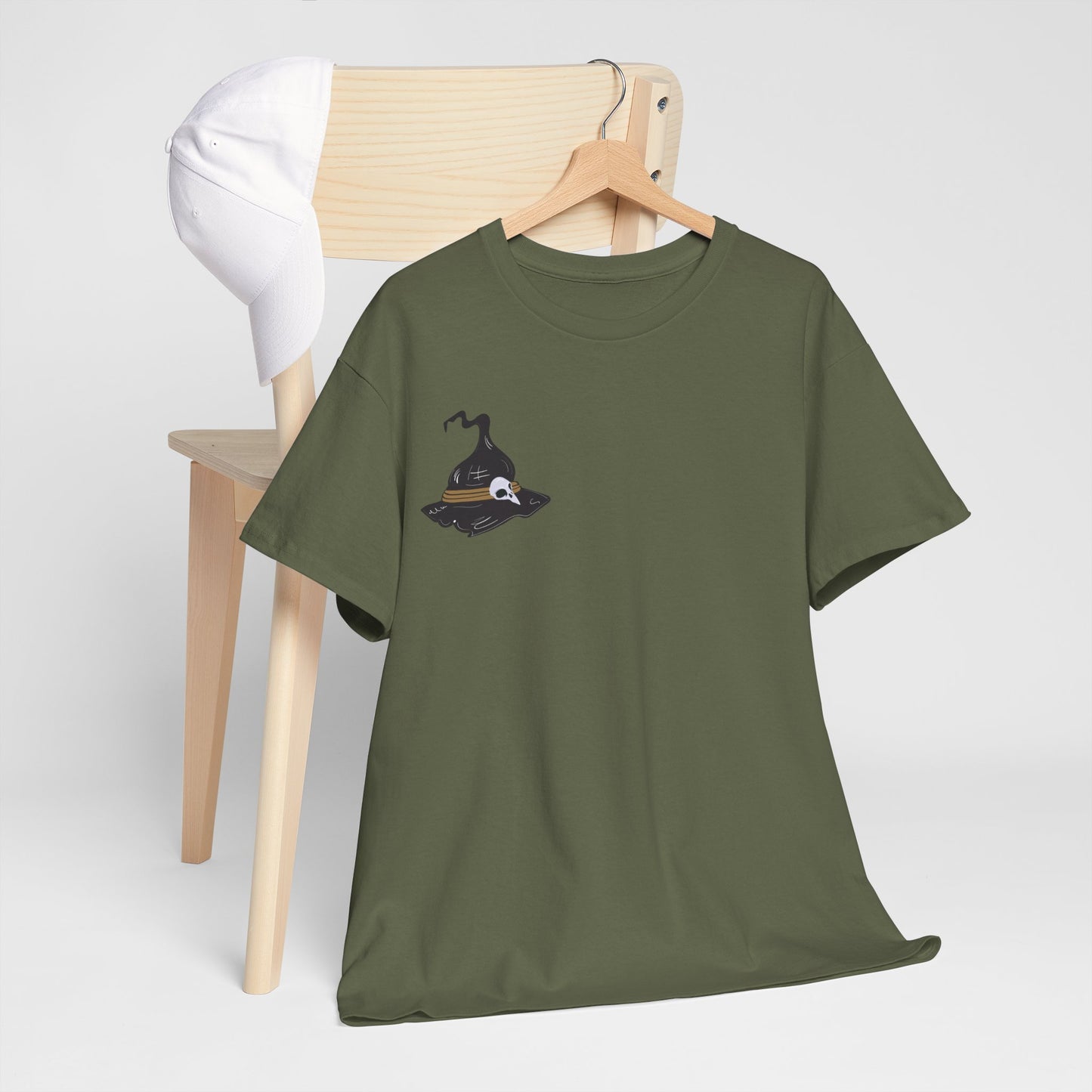 Halloween Witches Themed Unisex Heavy Cotton Tee, Scary Shirt, Witch T-Shirt, Fall Apparel, Spooky Night Top