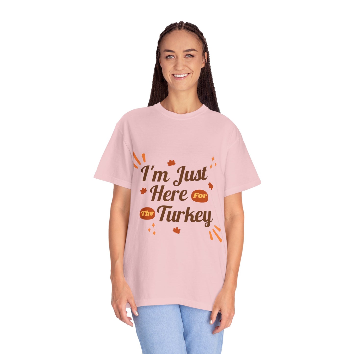 Thanksgiving Turkey T-shirt, Unisex Garment-Dyed Top, Fall Holiday Apparel, Casual Thanksgiving Outfit, Gift for Turkey Lovers