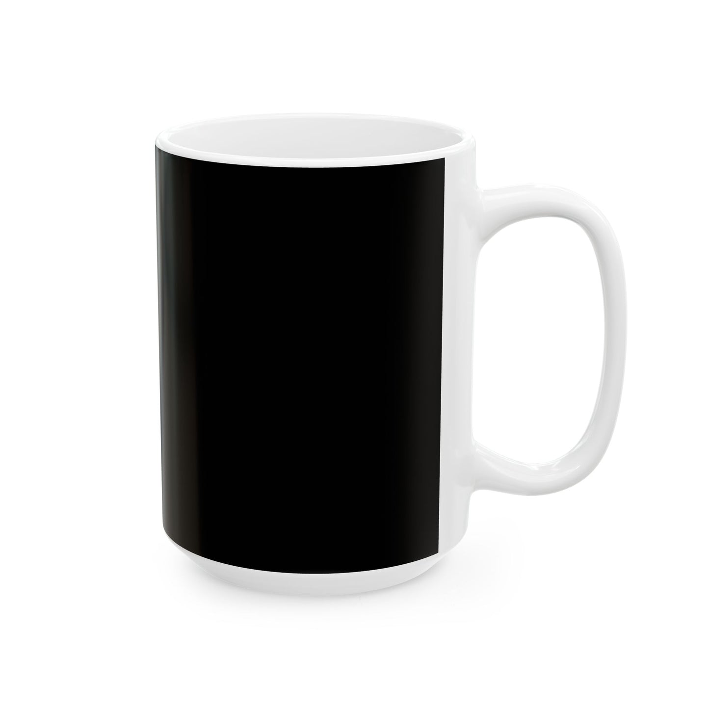 Ghostly Trick or Coffee Ceramic Mug - SpookyHalloween Mug, Coffee Cup, Halloween Gift, Fun Drinkware, Black & White Mug