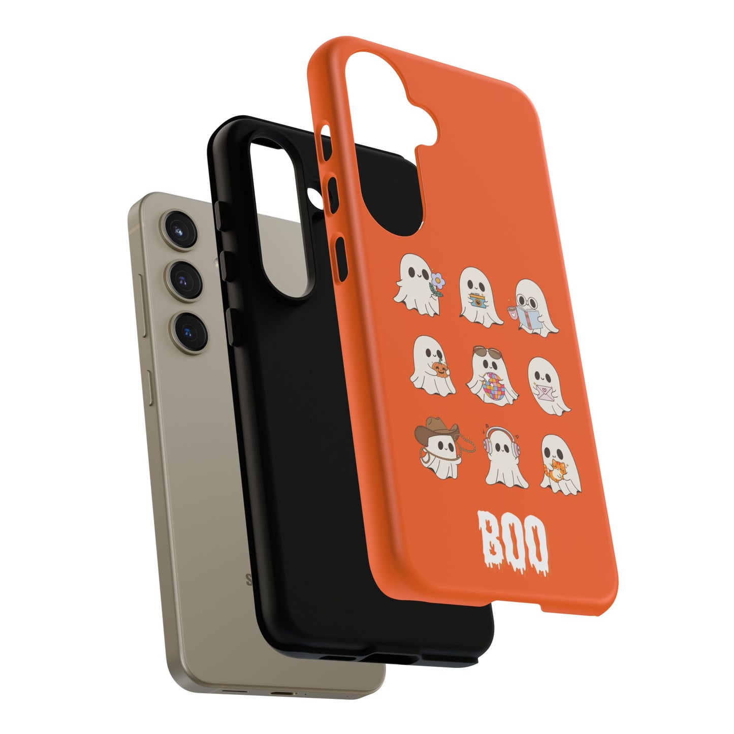 Ghostly Boo Phone Case, Halloween Cases, Cute Ghost Phone Cover, Trick-or-Treat Accessories, Spooky Gift for Halloween