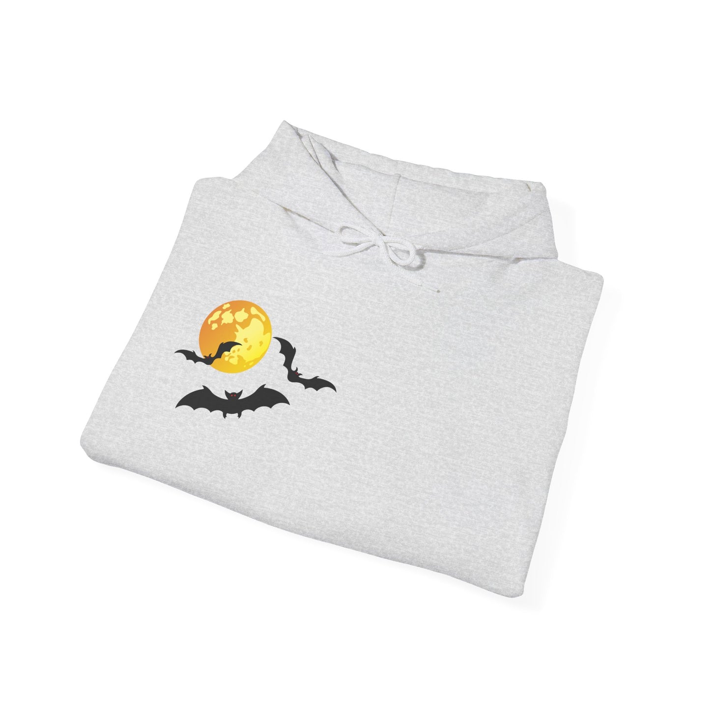 Halloween-Themed Unisex Hoodie with Witches and Bats Design, Cozy Sweatshirt for Fall Celebrations, Spooky Season Apparel, Gift Idea