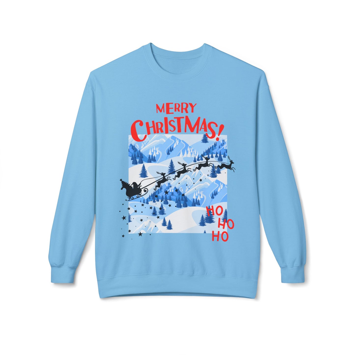 Christmas Santa Fleece Sweatshirt, Cozy Holiday Pullover, Merry Christmas Gift, Winter Sweater, Unisex Crewneck