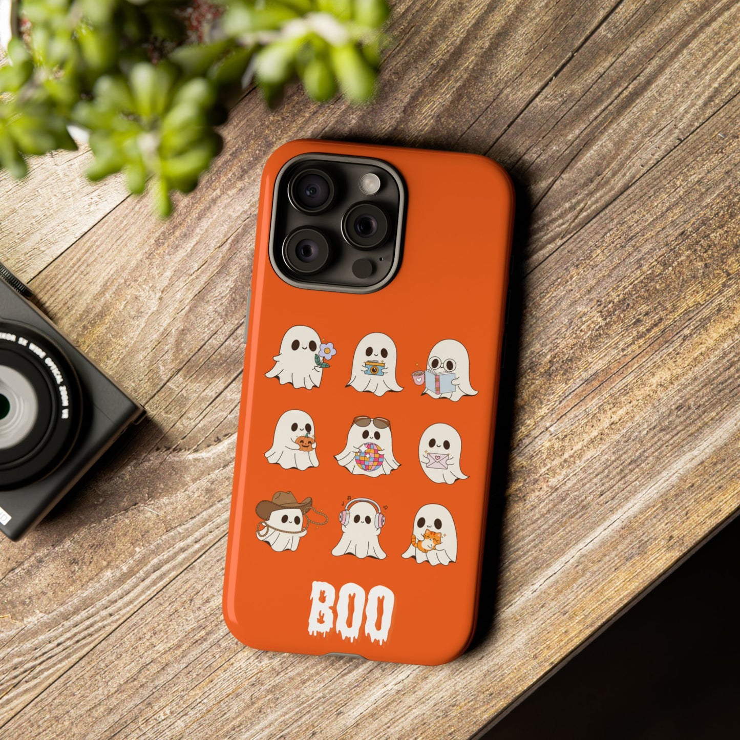Ghostly Boo Phone Case, Halloween Cases, Cute Ghost Phone Cover, Trick-or-Treat Accessories, Spooky Gift for Halloween