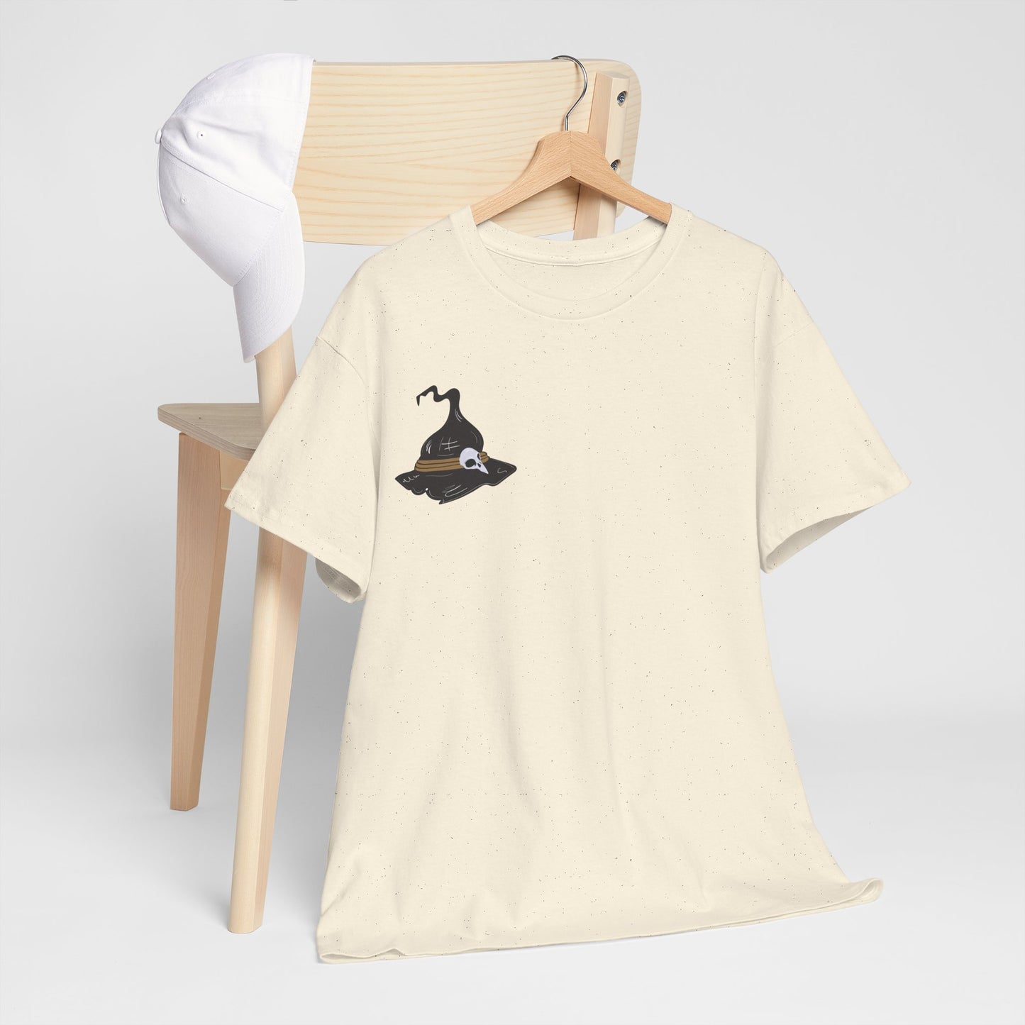 Halloween Witches Themed Unisex Heavy Cotton Tee, Scary Shirt, Witch T-Shirt, Fall Apparel, Spooky Night Top