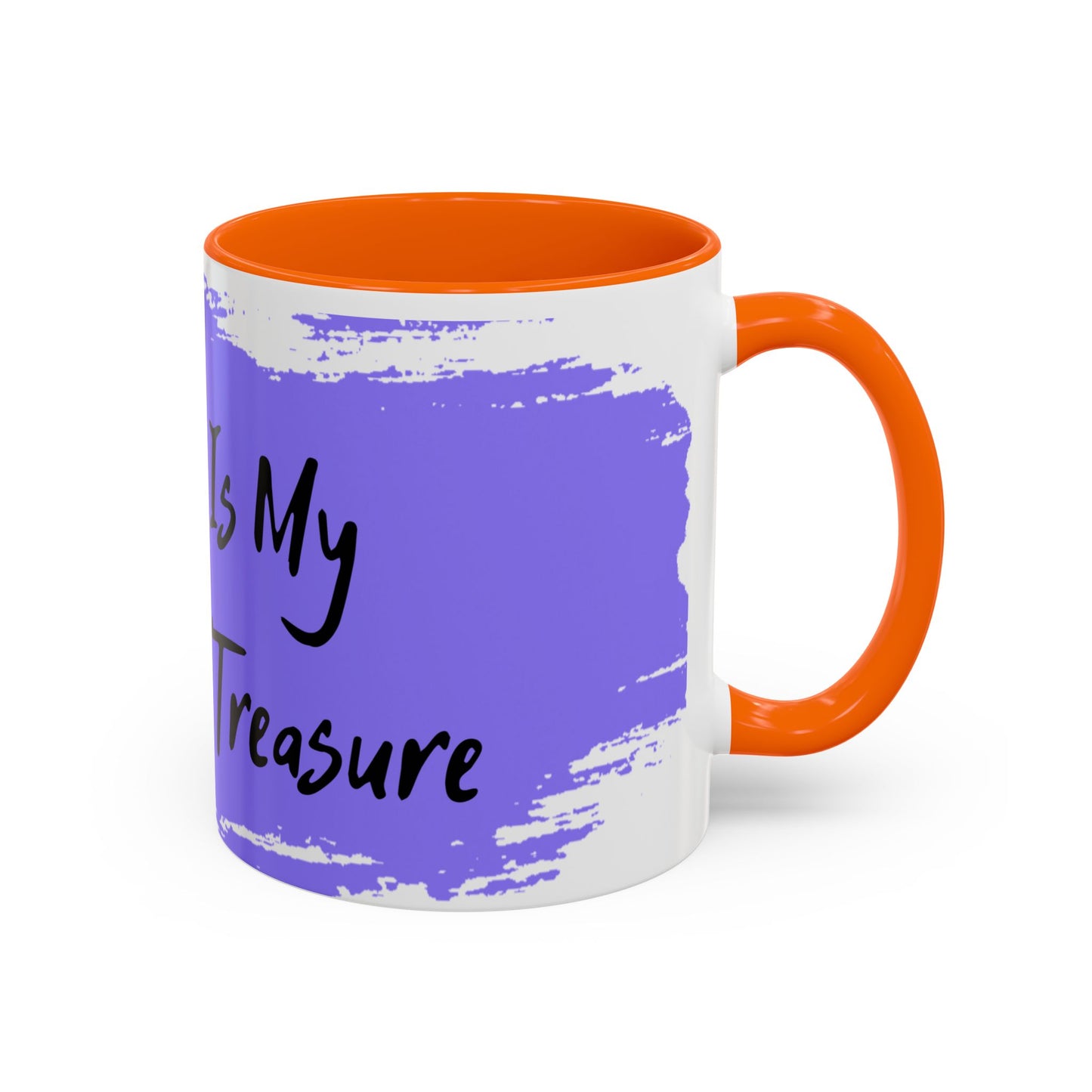 Inspirational Accent Coffee Mug - "My Peace Is My Greatest Treasure"