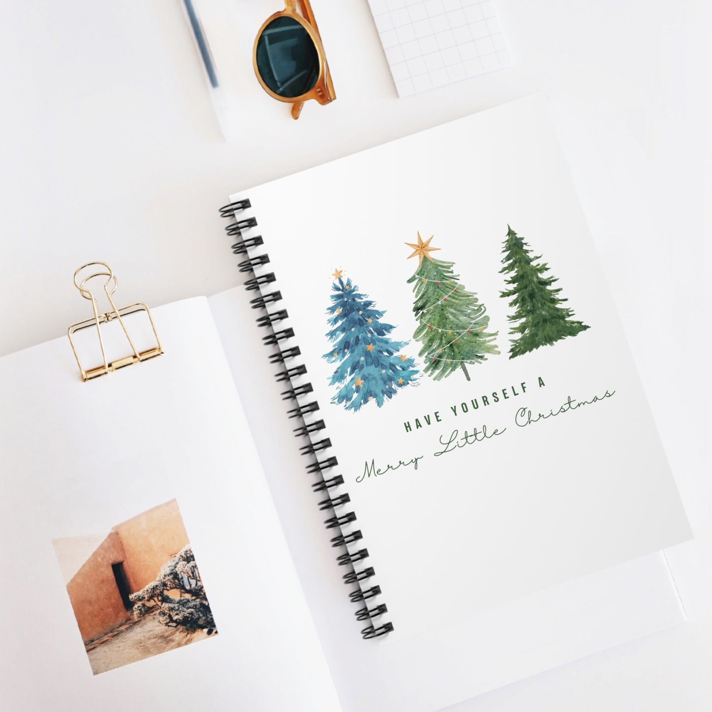 Christmas Spiral Notebook - Ruled Line, Holiday Journal, Gift for Students, Festive Planner, Seasonal Note-taking, Merry Little Christmas