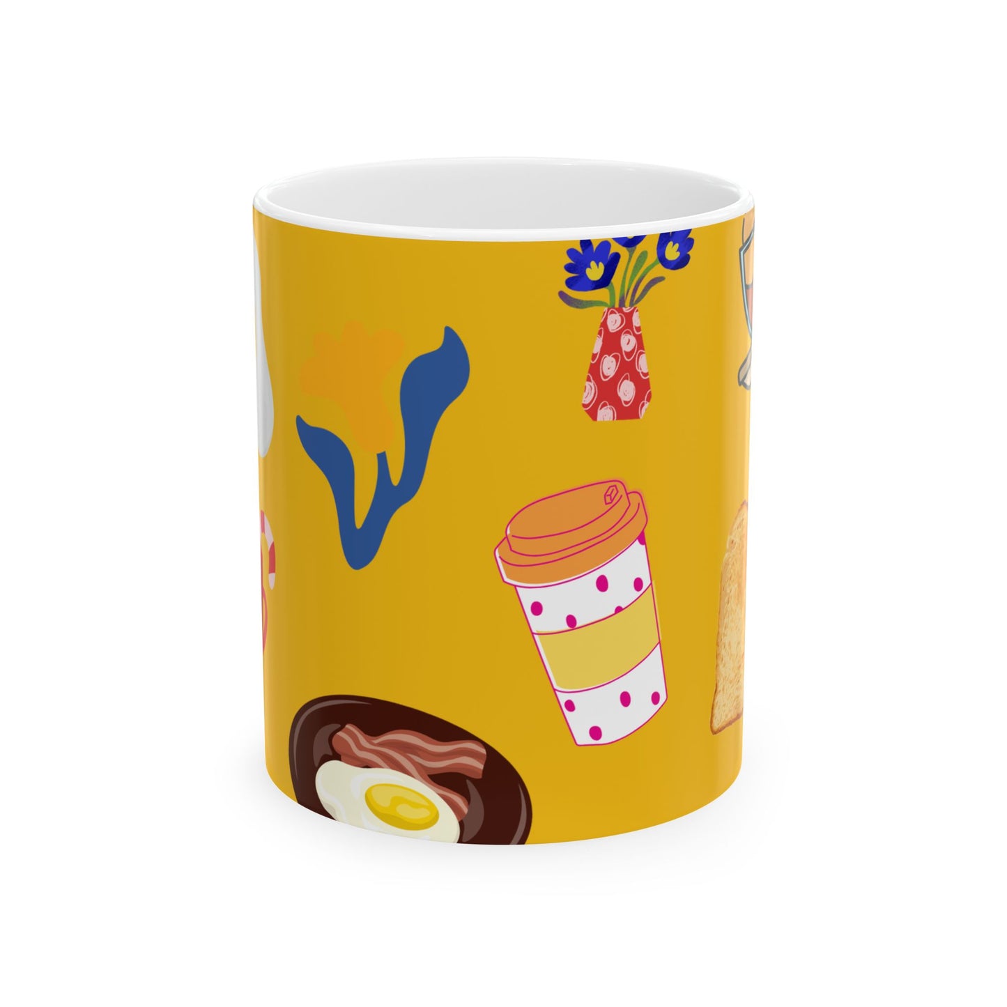 Breakfast Portrait Ceramic Mug - Perfect for Coffee Lovers, Kitchen Decor, Gift for Friends, Housewarming