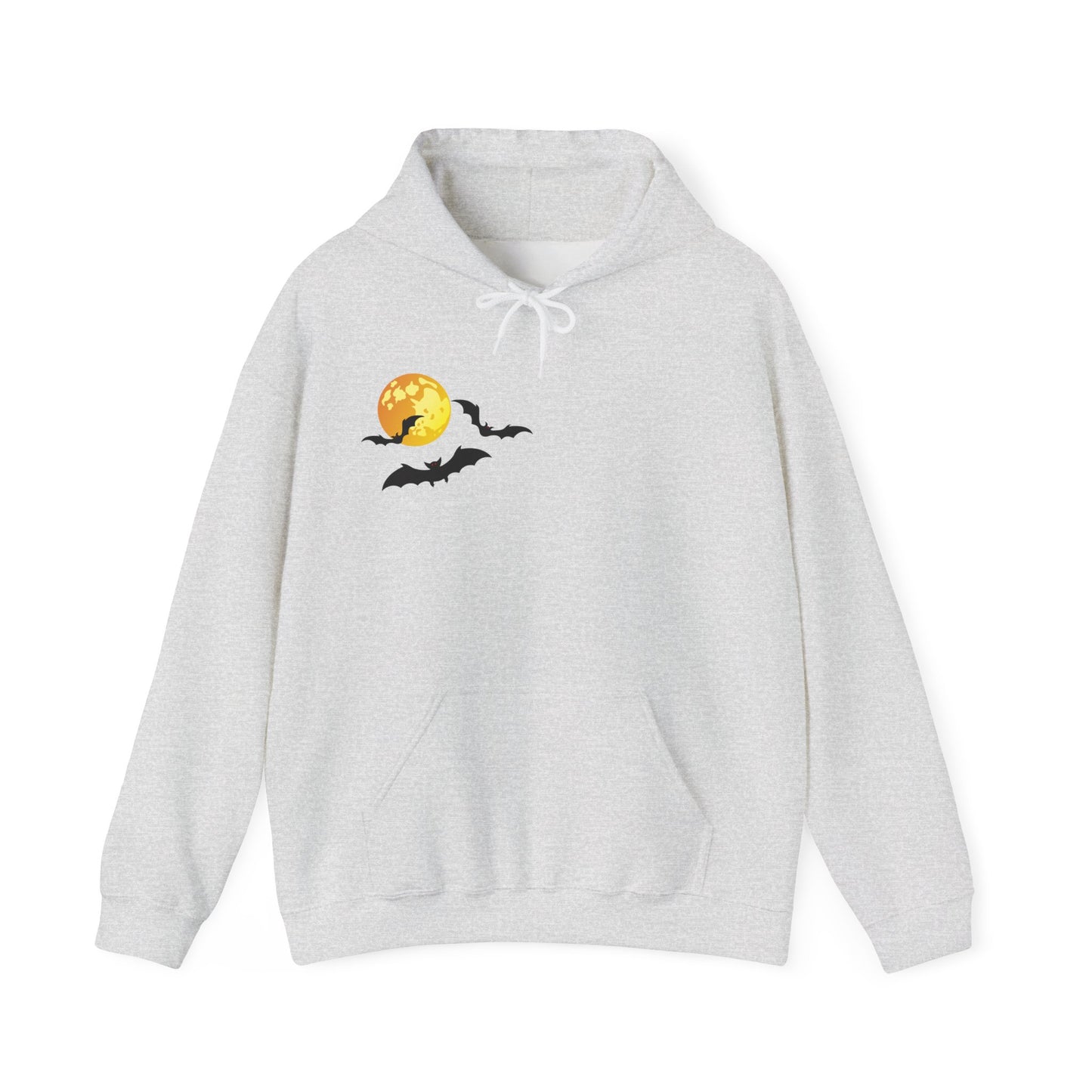 Halloween-Themed Unisex Hoodie with Witches and Bats Design, Cozy Sweatshirt for Fall Celebrations, Spooky Season Apparel, Gift Idea