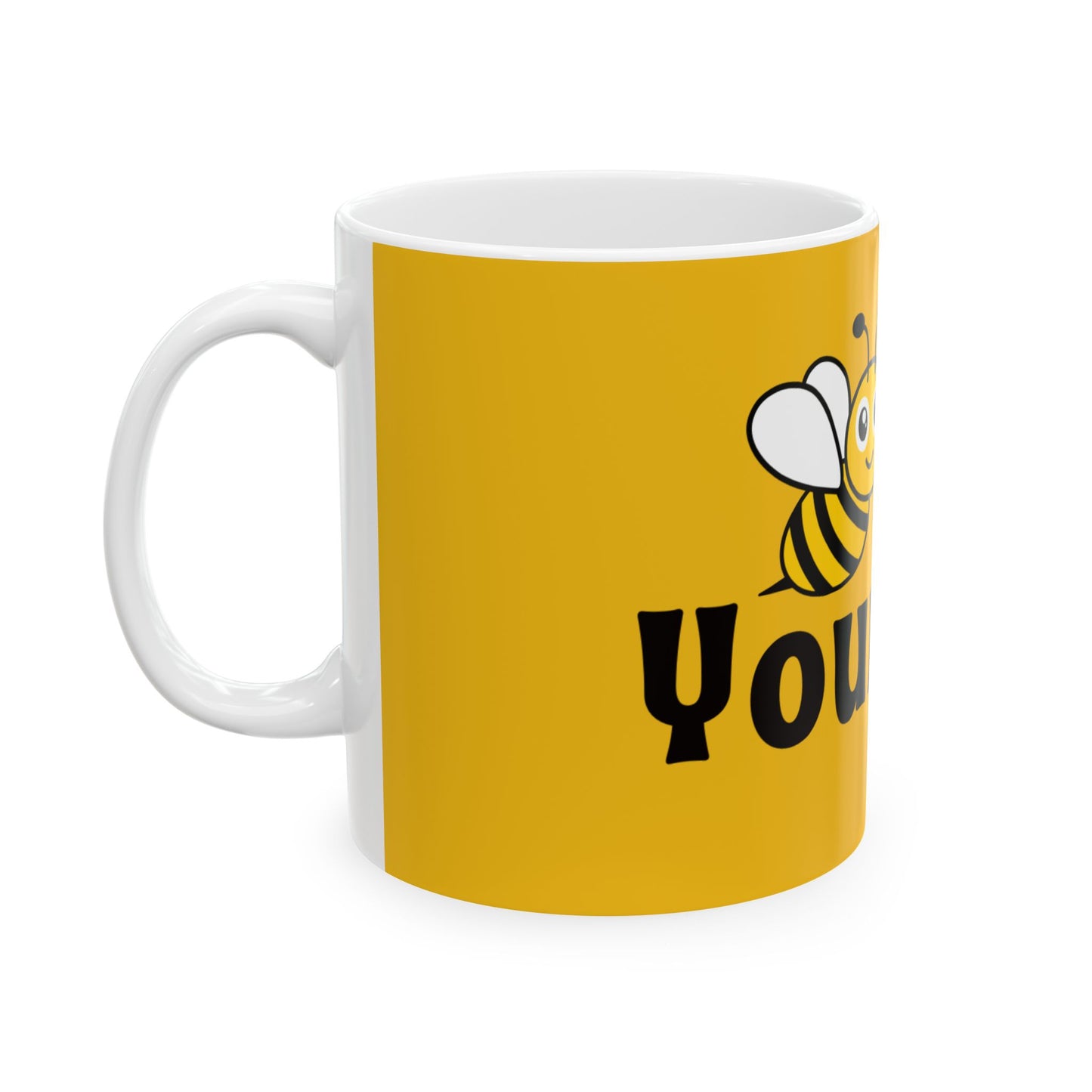 Cheerful Bee Yourself Mug: Brighten Your Day, Cute Coffee Cup, Insect Lover Gift, Personalized Mug, Buzzing Inspiration