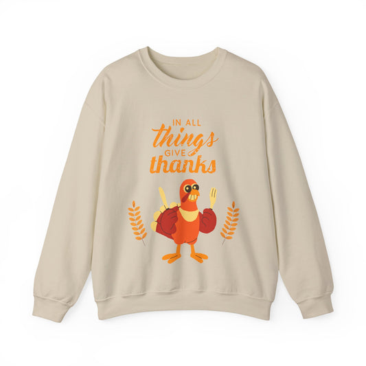 Thanksgiving Crewneck Sweatshirt, Unisex Sweatshirt, Cozy Fall Apparel, Holiday Gift, Seasonal Sweater
