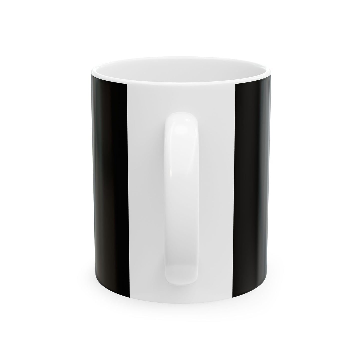 Ghostly Trick or Coffee Ceramic Mug - SpookyHalloween Mug, Coffee Cup, Halloween Gift, Fun Drinkware, Black & White Mug