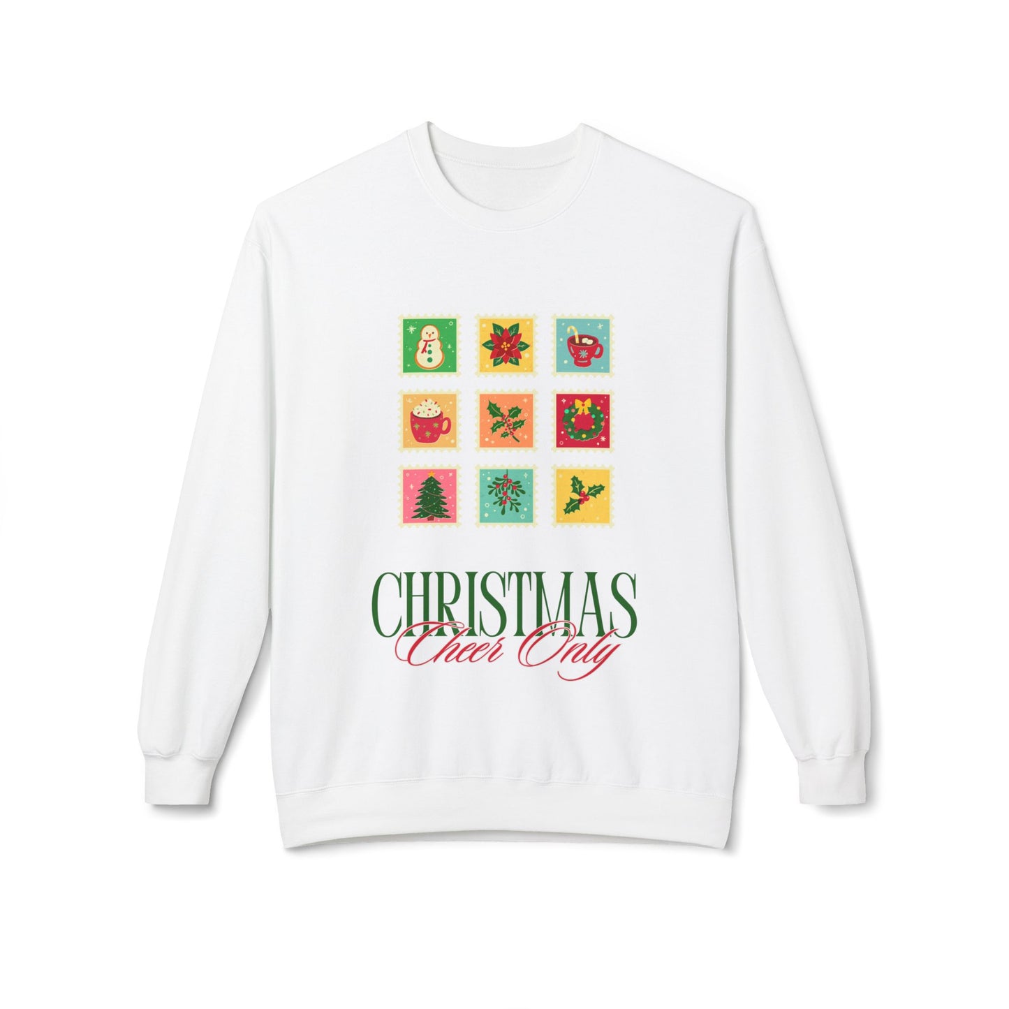 Christmas Cheer Unisex Fleece Sweatshirt | Cozy Holiday Apparel, Gift for Him, Her, Family | Festive Winter Style, Christmas Sweater