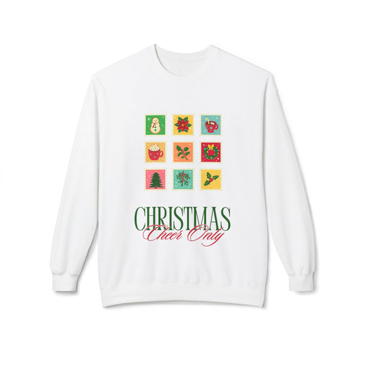 Christmas Cheer Unisex Fleece Sweatshirt | Cozy Holiday Apparel, Gift for Him, Her, Family | Festive Winter Style, Christmas Sweater