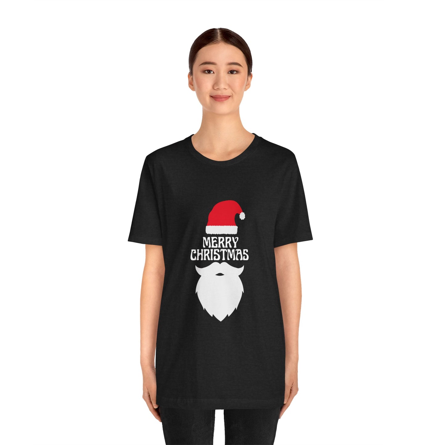 Merry Christmas Unisex Jersey Short Sleeve Tee, Holiday Apparel, Winter Fashion, Gift for Him/Her, Christmas Celebration, Festive Shirt