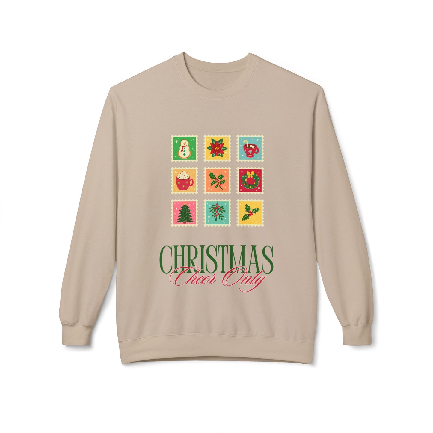 Christmas Cheer Unisex Fleece Sweatshirt | Cozy Holiday Apparel, Gift for Him, Her, Family | Festive Winter Style, Christmas Sweater