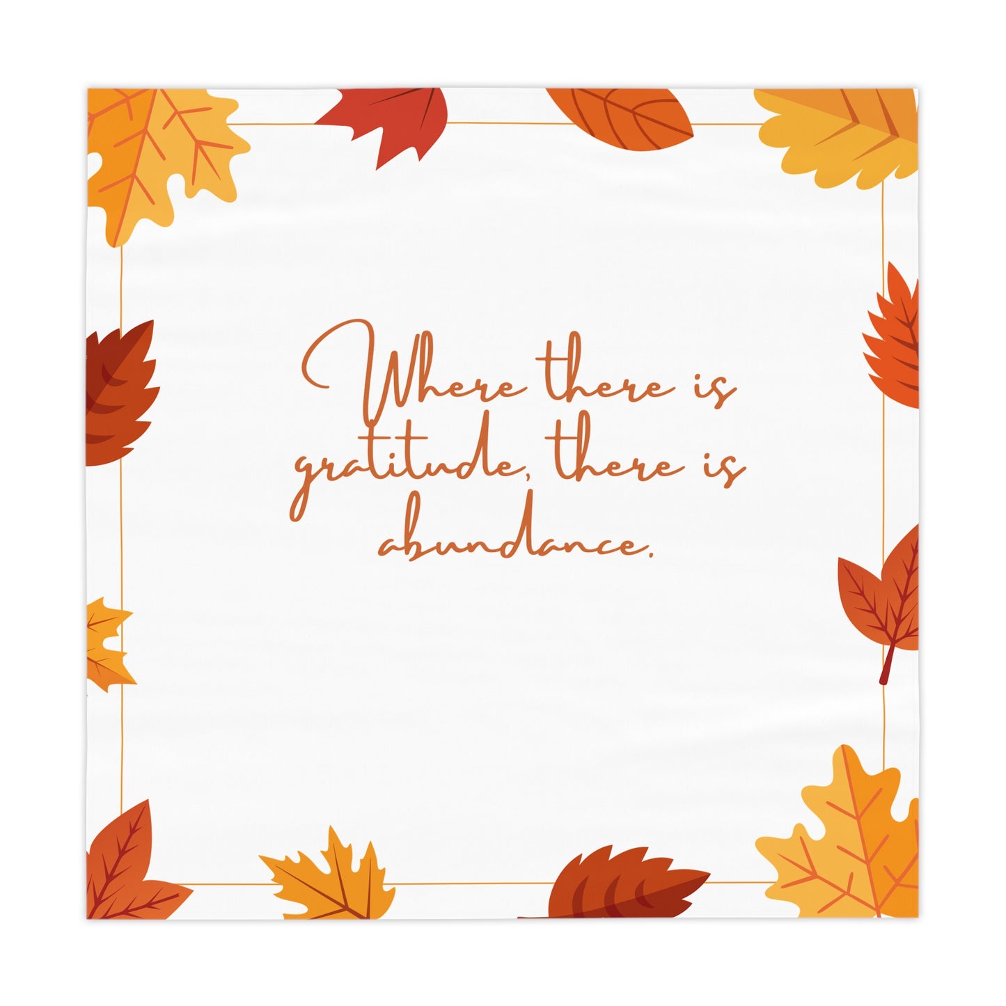 Autumn Gratitude Tablecloth, Fall Decor, Thanksgiving Table Setting, Seasonal Home Décor, Family Gathering Essentials