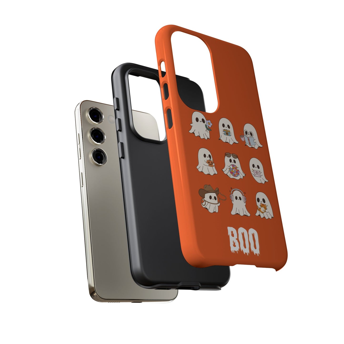 Ghostly Boo Phone Case, Halloween Cases, Cute Ghost Phone Cover, Trick-or-Treat Accessories, Spooky Gift for Halloween