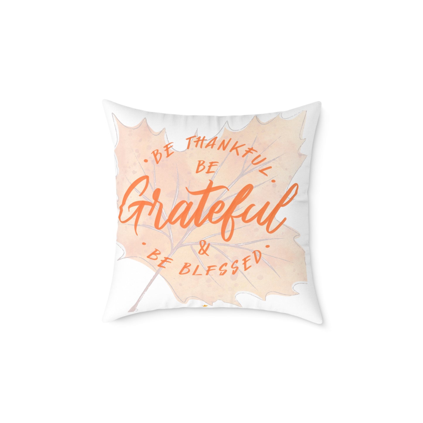 Grateful Canvas Pillow for Home Decor, Affirmation Cushion, Thanksgiving Gift, Cozy Bedroom Accessory, Motivational Throw Pillow