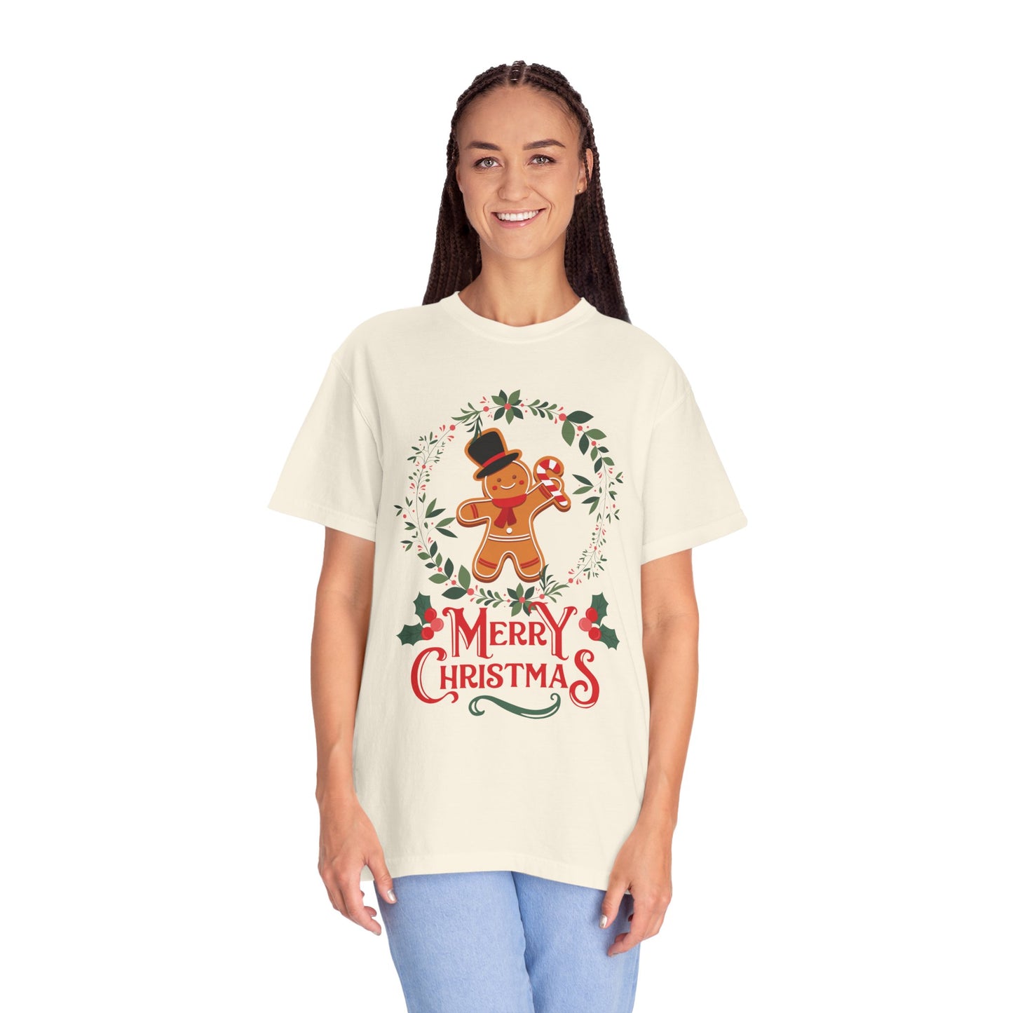 Gingerbread Christmas T-Shirt, Holiday Top, Christmas Gift, Unisex Tee, Festive Apparel, Family Matching Shirt