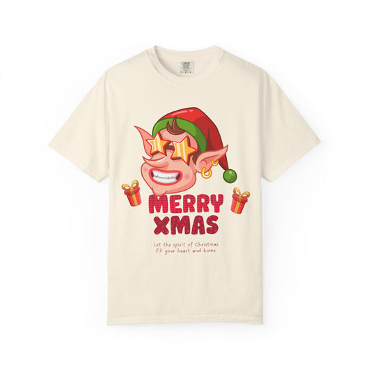 Fun Christmas Elf T-Shirt, Holiday Apparel, Merry Xmas Shirt, Unisex Gift, Festive Clothing, Xmas Party Outfit