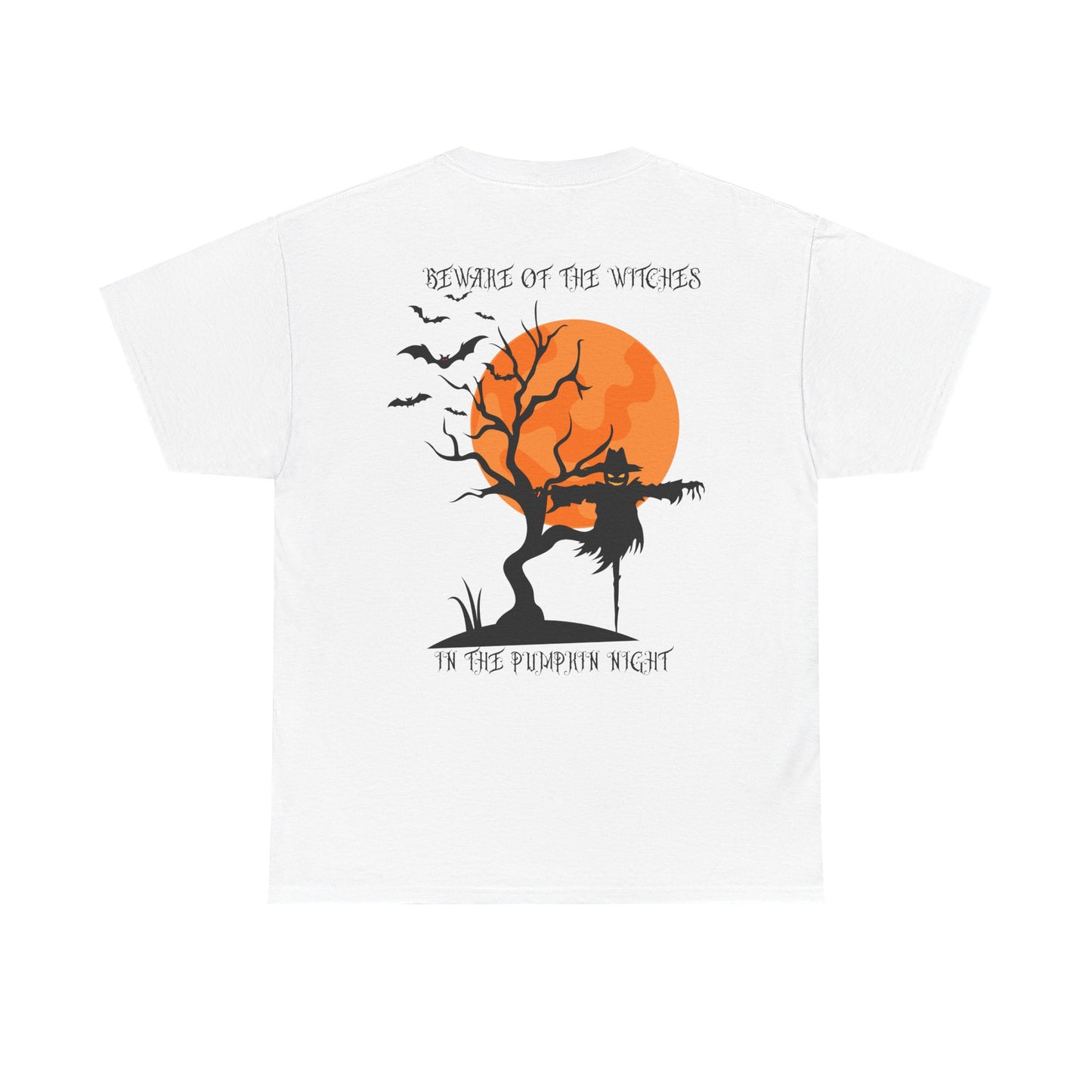 Halloween Witches Themed Unisex Heavy Cotton Tee, Scary Shirt, Witch T-Shirt, Fall Apparel, Spooky Night Top