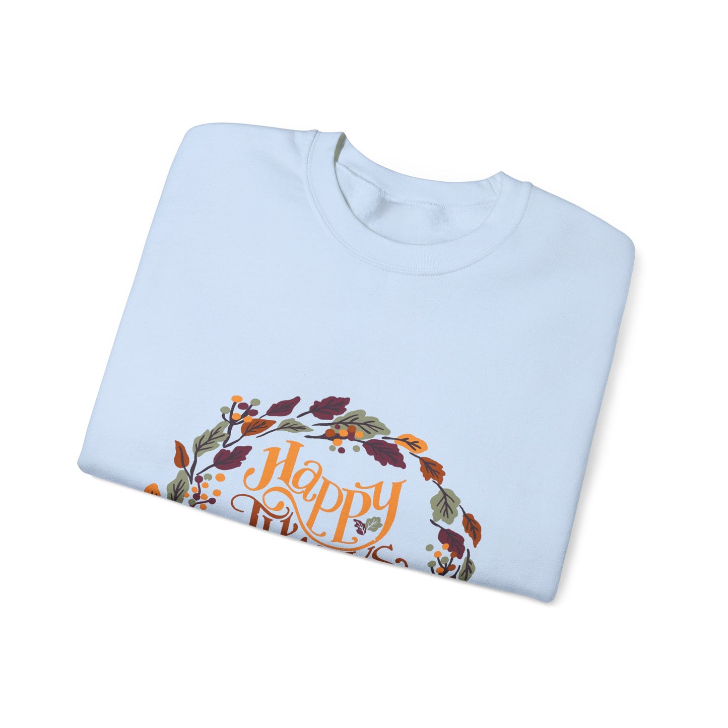 Happy Thanksgiving Crewneck Sweatshirt - Cozy Fall Apparel, Thanksgiving Gift, Unisex Pullover, Casual Fall Sweatshirt