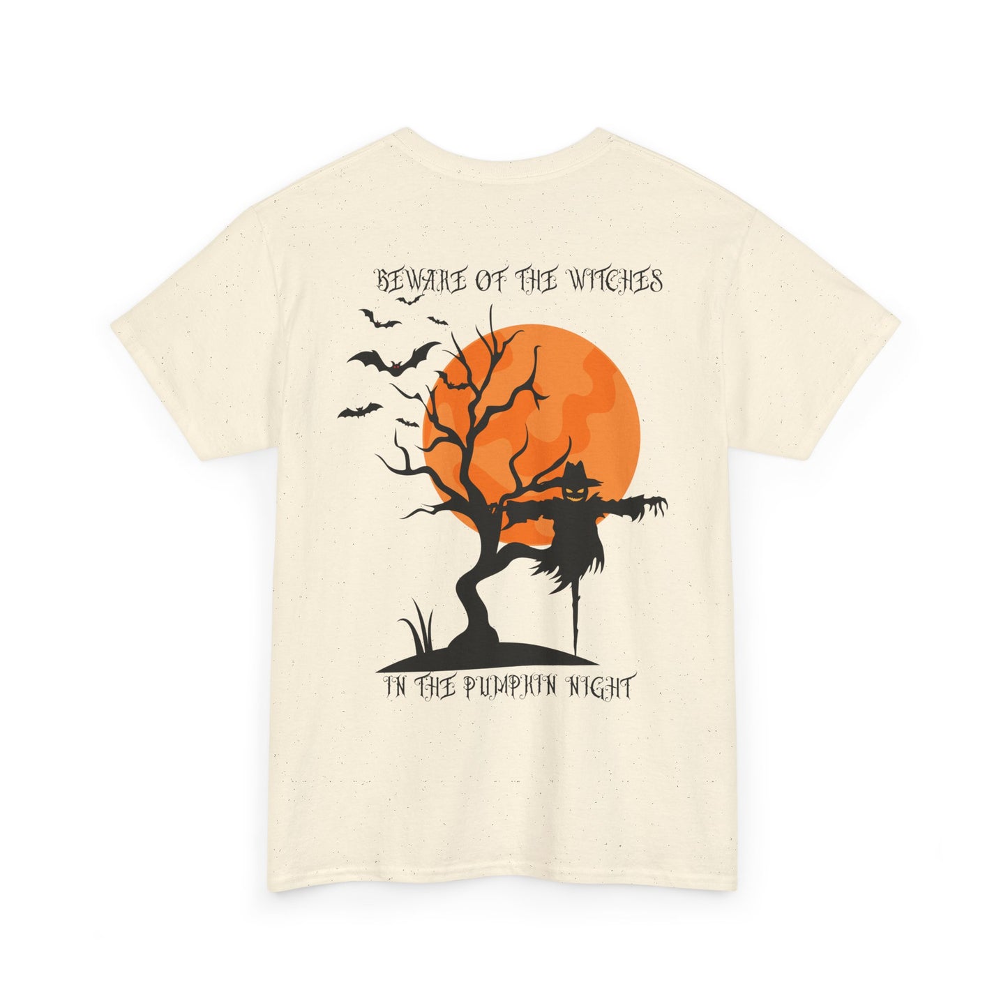 Halloween Witches Themed Unisex Heavy Cotton Tee, Scary Shirt, Witch T-Shirt, Fall Apparel, Spooky Night Top
