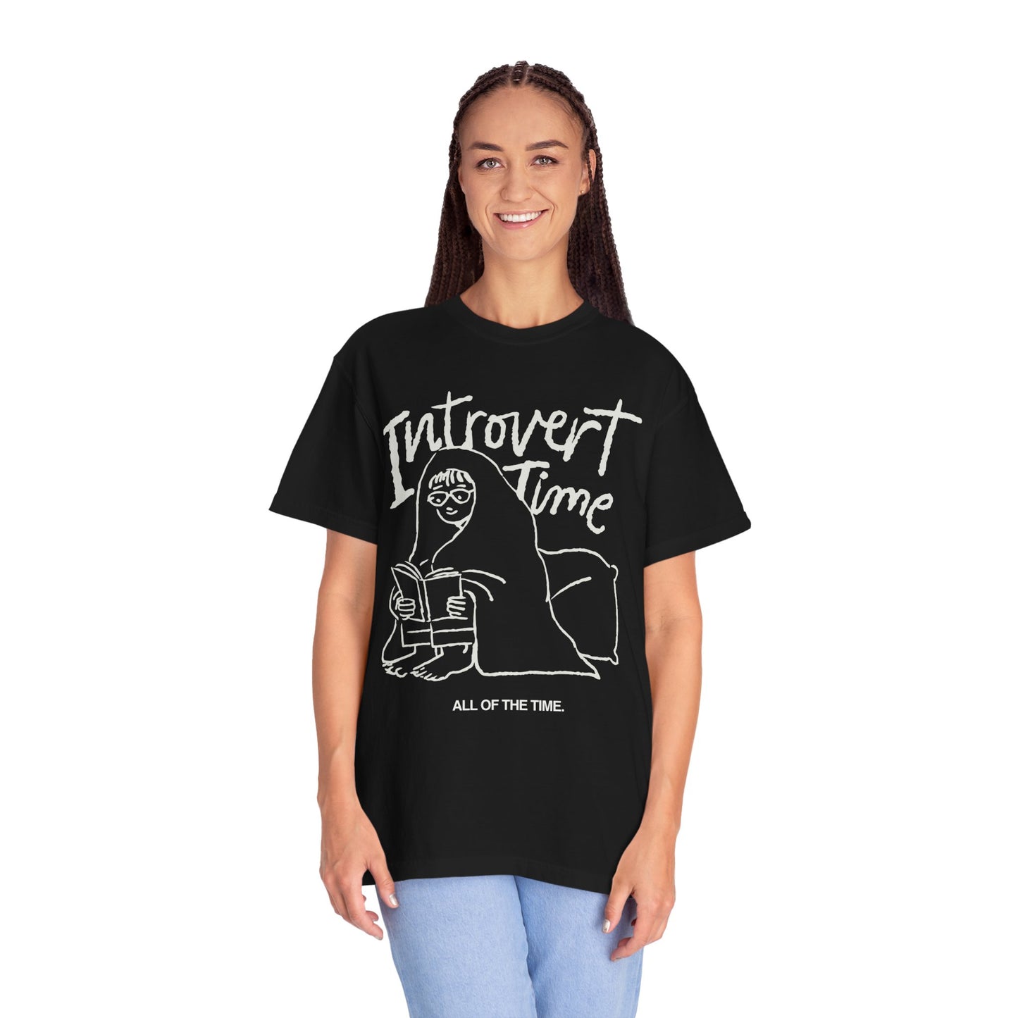 Unisex Introvert Time T-shirt, Cozy Graphic Tee for Introverts, Perfect Gift for Book Lovers, Relaxation Shirt, Comfy Everyday Wear