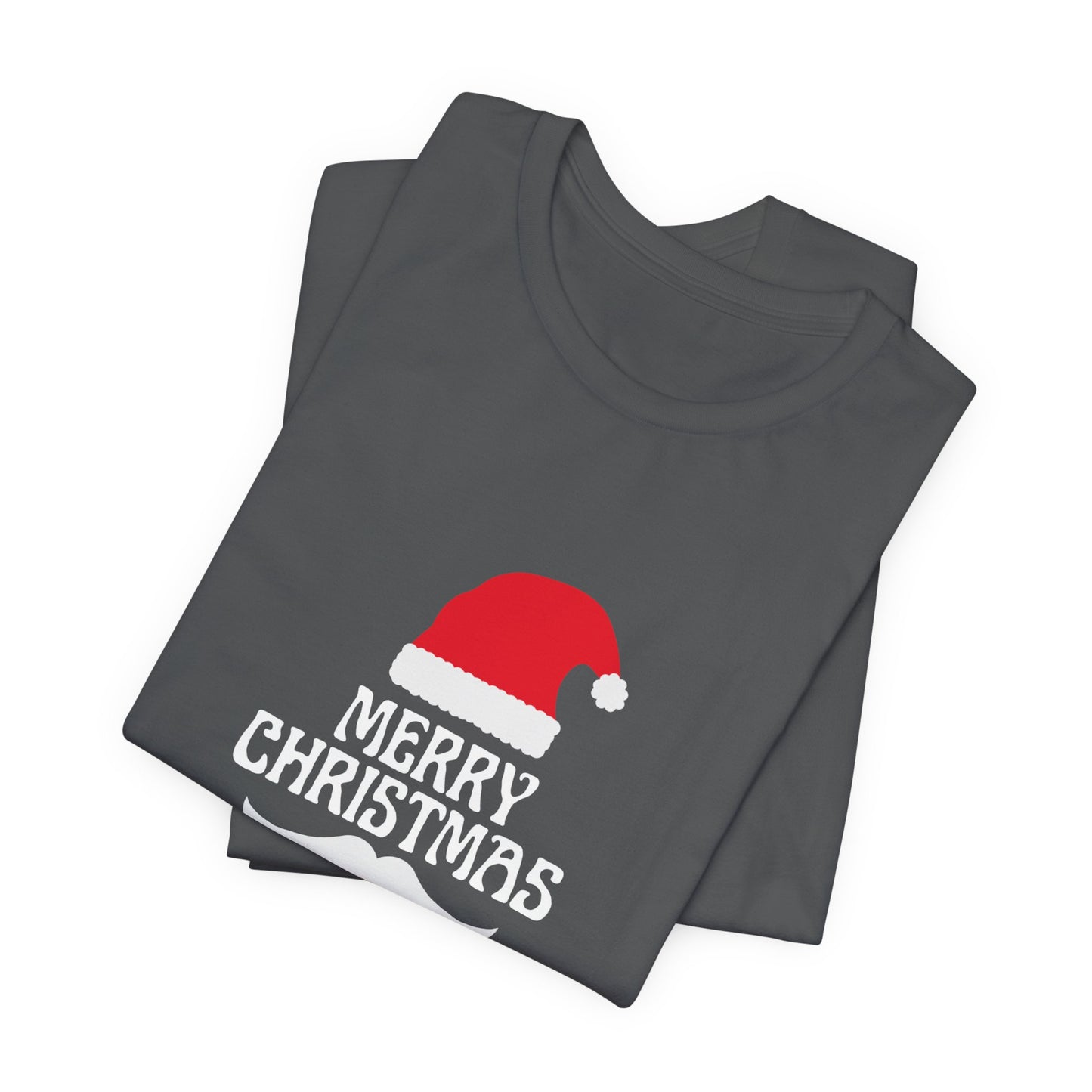 Merry Christmas Unisex Jersey Short Sleeve Tee, Holiday Apparel, Winter Fashion, Gift for Him/Her, Christmas Celebration, Festive Shirt