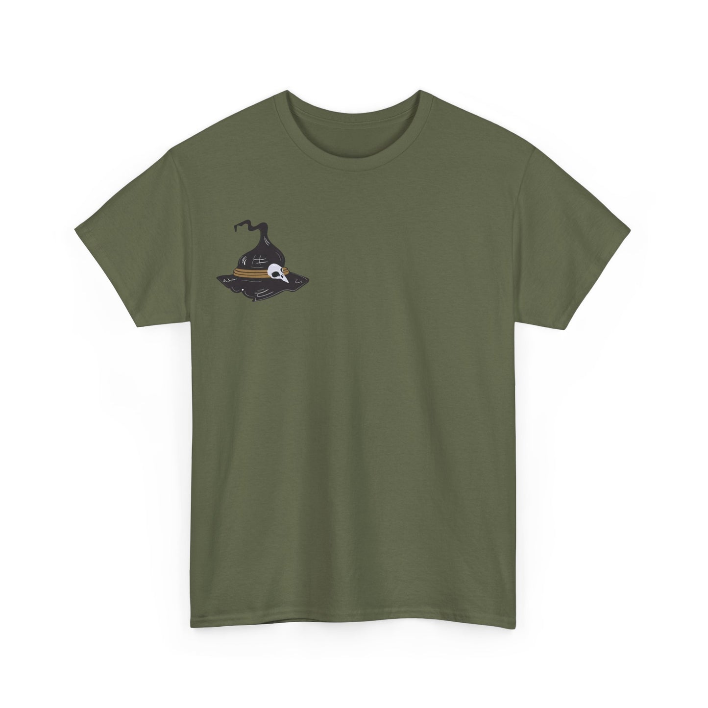 Halloween Witches Themed Unisex Heavy Cotton Tee, Scary Shirt, Witch T-Shirt, Fall Apparel, Spooky Night Top