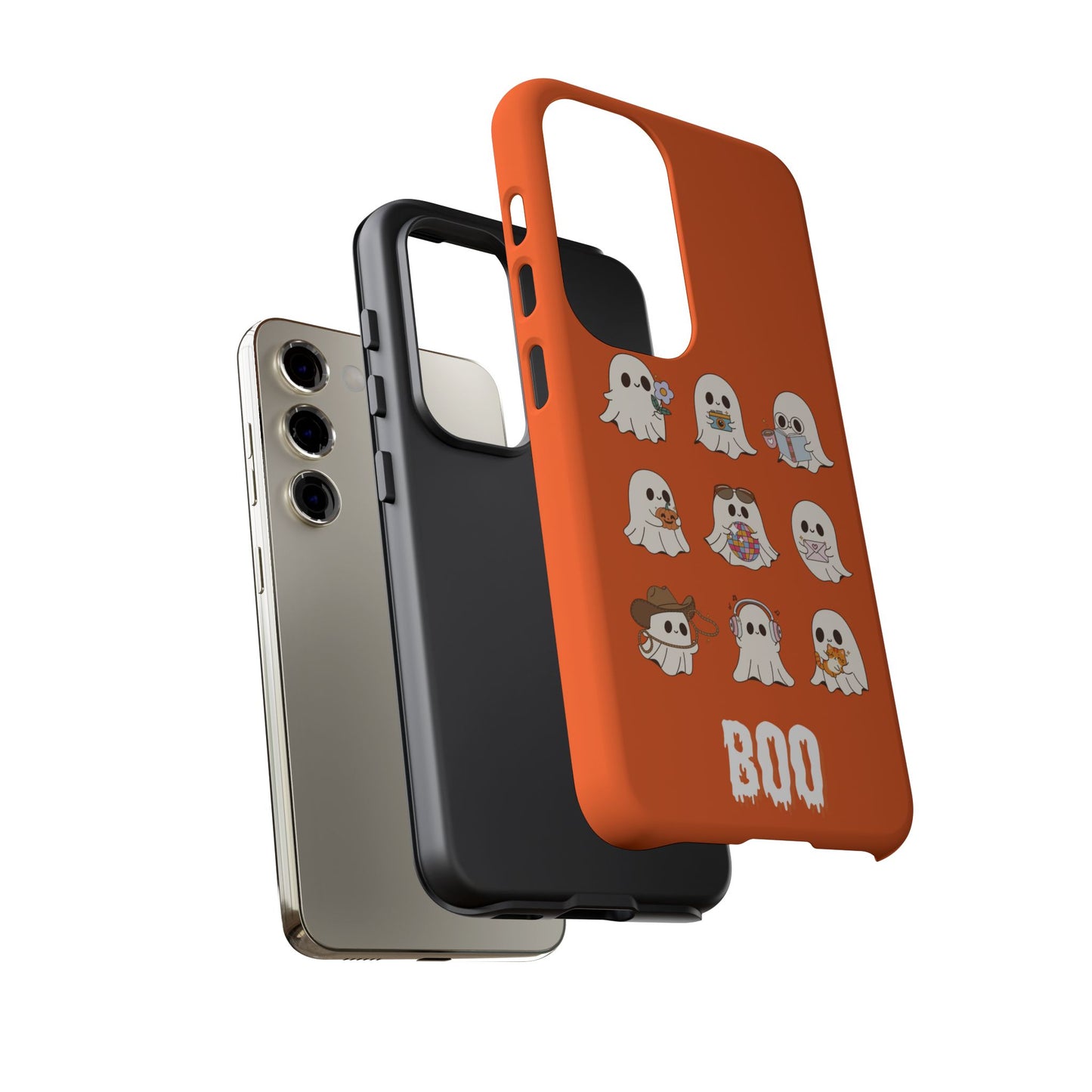 Ghostly Boo Phone Case, Halloween Cases, Cute Ghost Phone Cover, Trick-or-Treat Accessories, Spooky Gift for Halloween