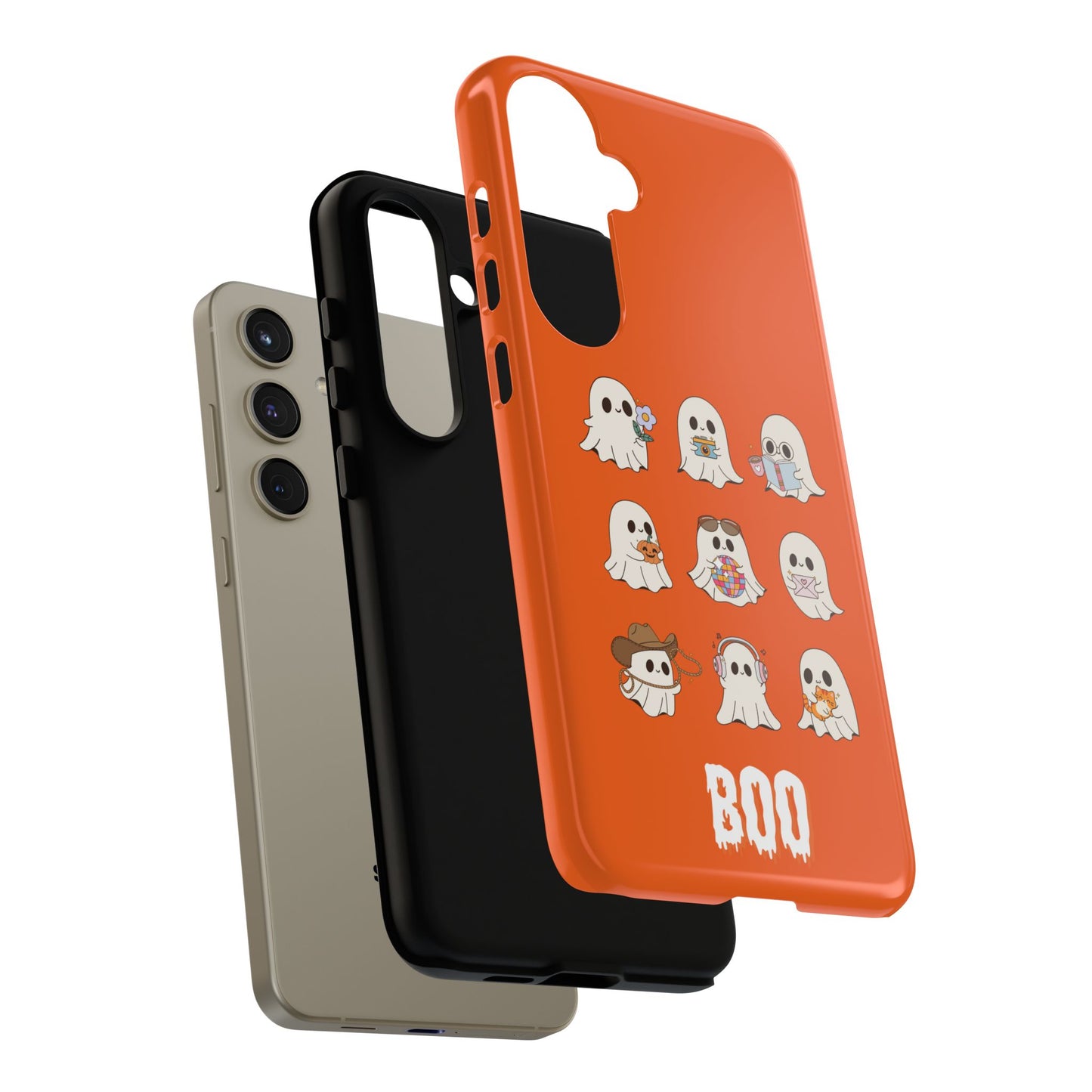Ghostly Boo Phone Case, Halloween Cases, Cute Ghost Phone Cover, Trick-or-Treat Accessories, Spooky Gift for Halloween