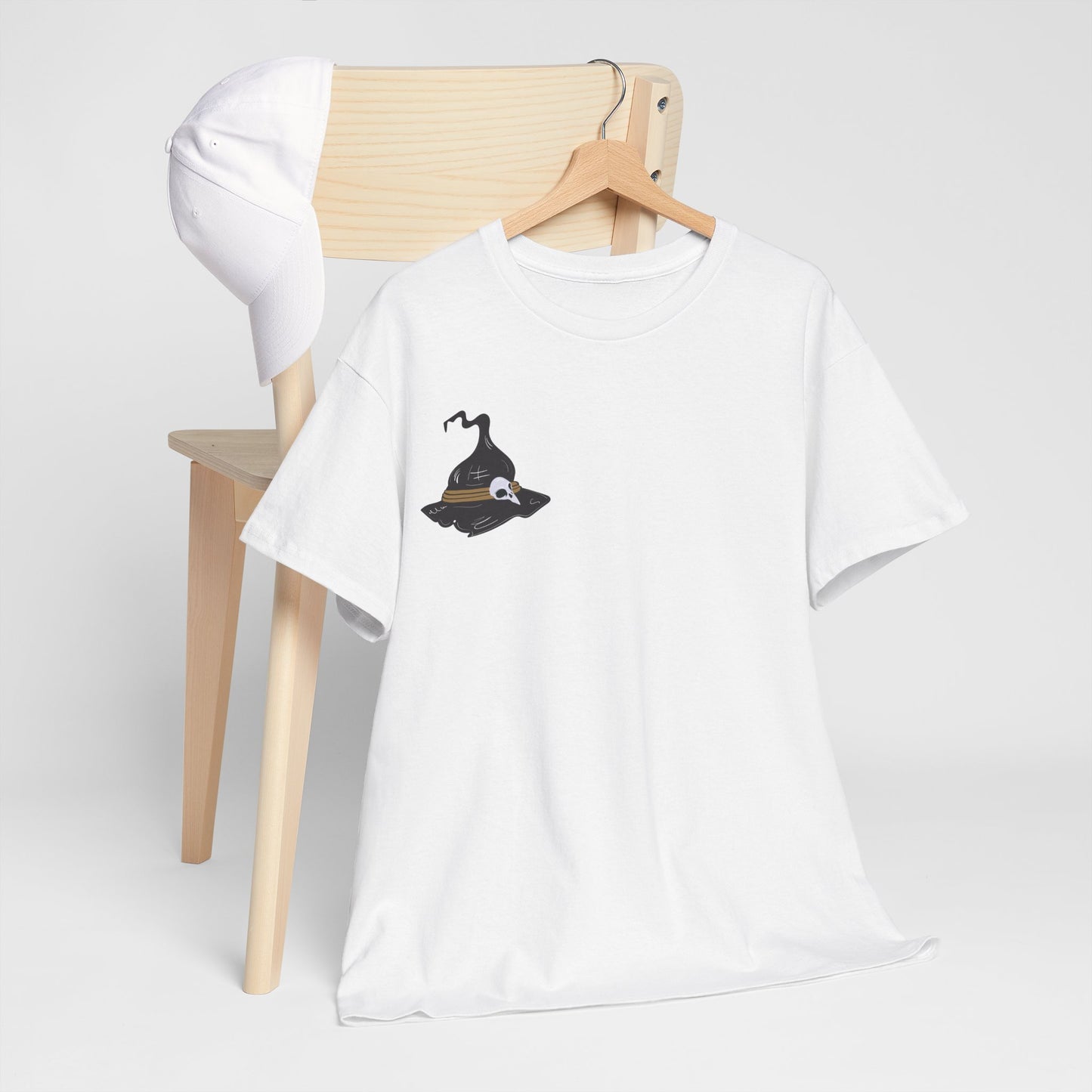Halloween Witches Themed Unisex Heavy Cotton Tee, Scary Shirt, Witch T-Shirt, Fall Apparel, Spooky Night Top