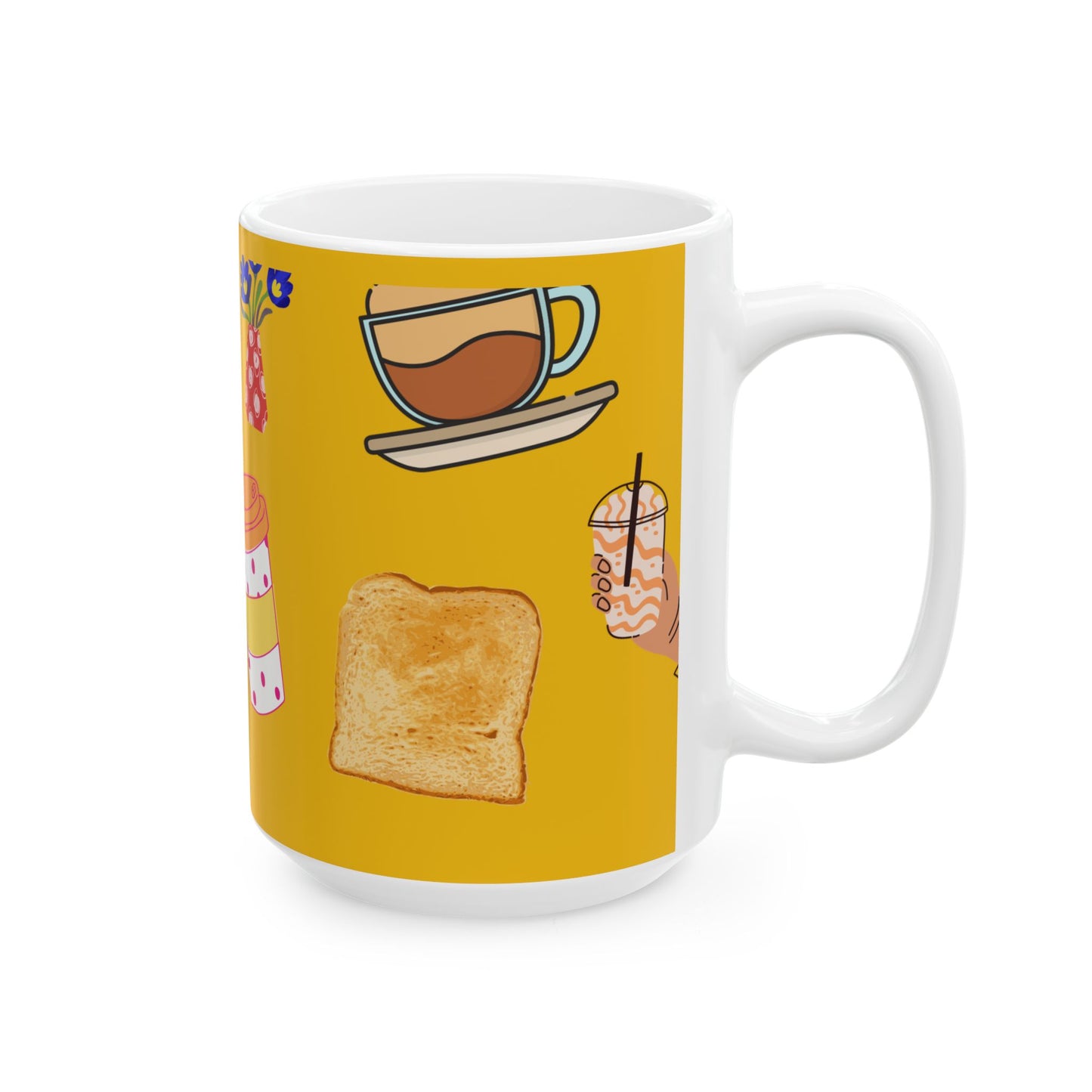 Breakfast Portrait Ceramic Mug - Perfect for Coffee Lovers, Kitchen Decor, Gift for Friends, Housewarming