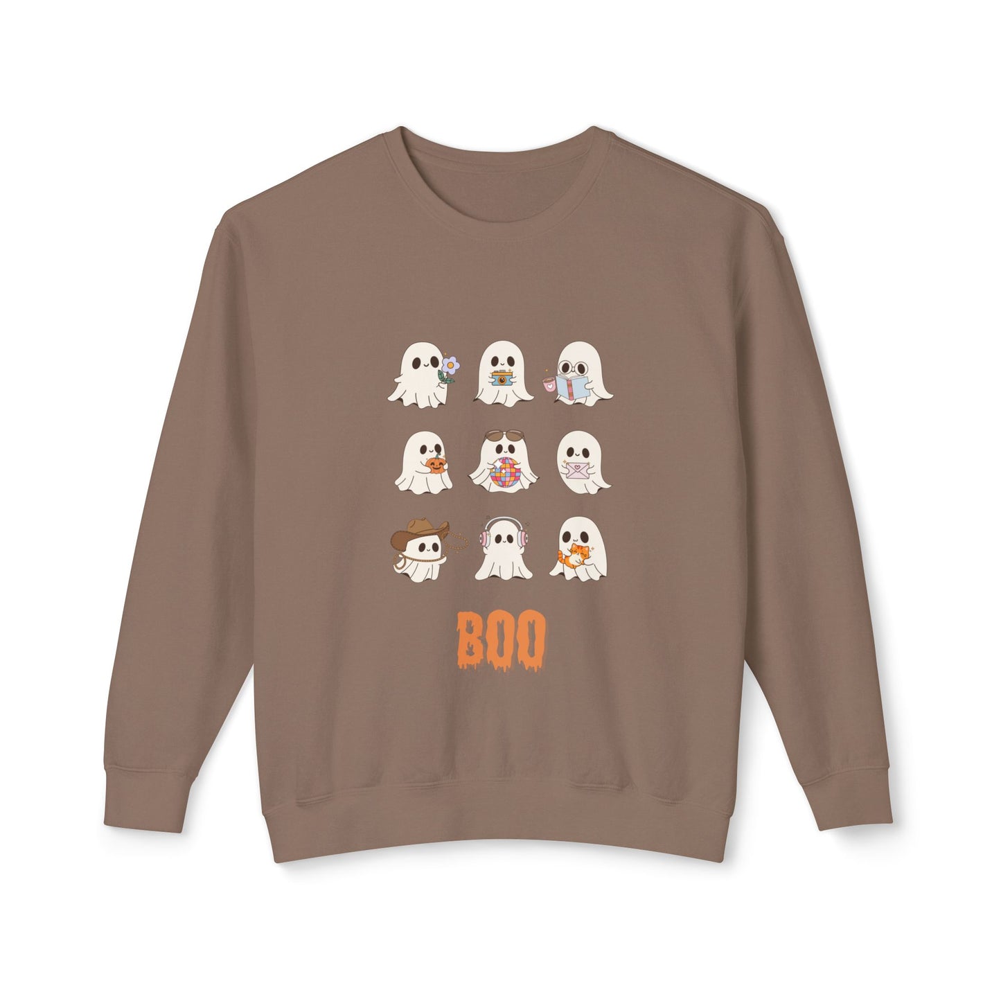 Adorable Ghosts Halloween Sweatshirt, Lightweight Crewneck, Unisex, Cute Halloween Apparel, Boo Sweatshirt, Spooky Season Gift