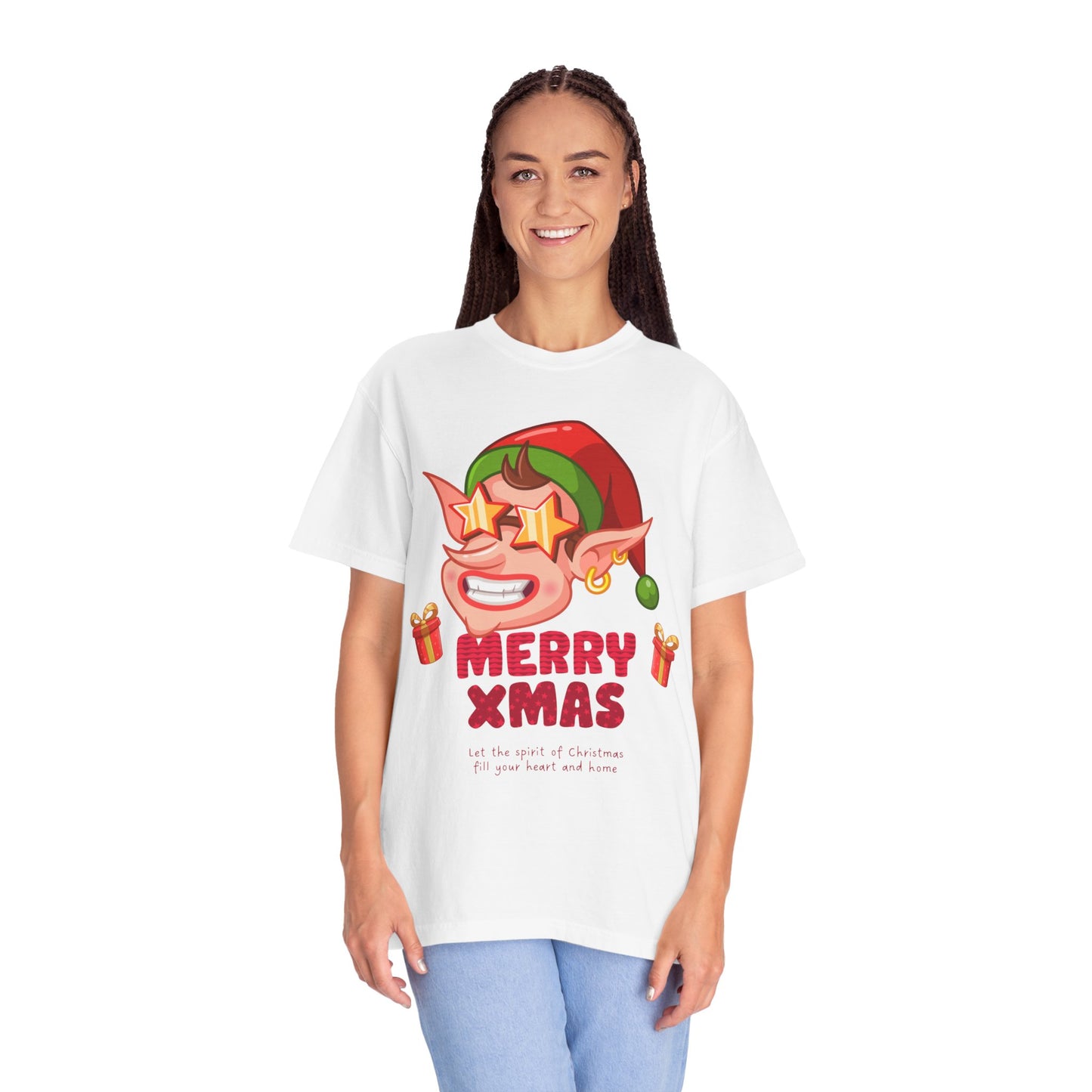 Fun Christmas Elf T-Shirt, Holiday Apparel, Merry Xmas Shirt, Unisex Gift, Festive Clothing, Xmas Party Outfit