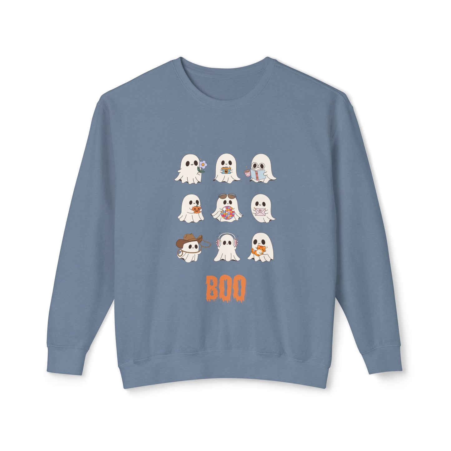 Adorable Ghosts Halloween Sweatshirt, Lightweight Crewneck, Unisex, Cute Halloween Apparel, Boo Sweatshirt, Spooky Season Gift