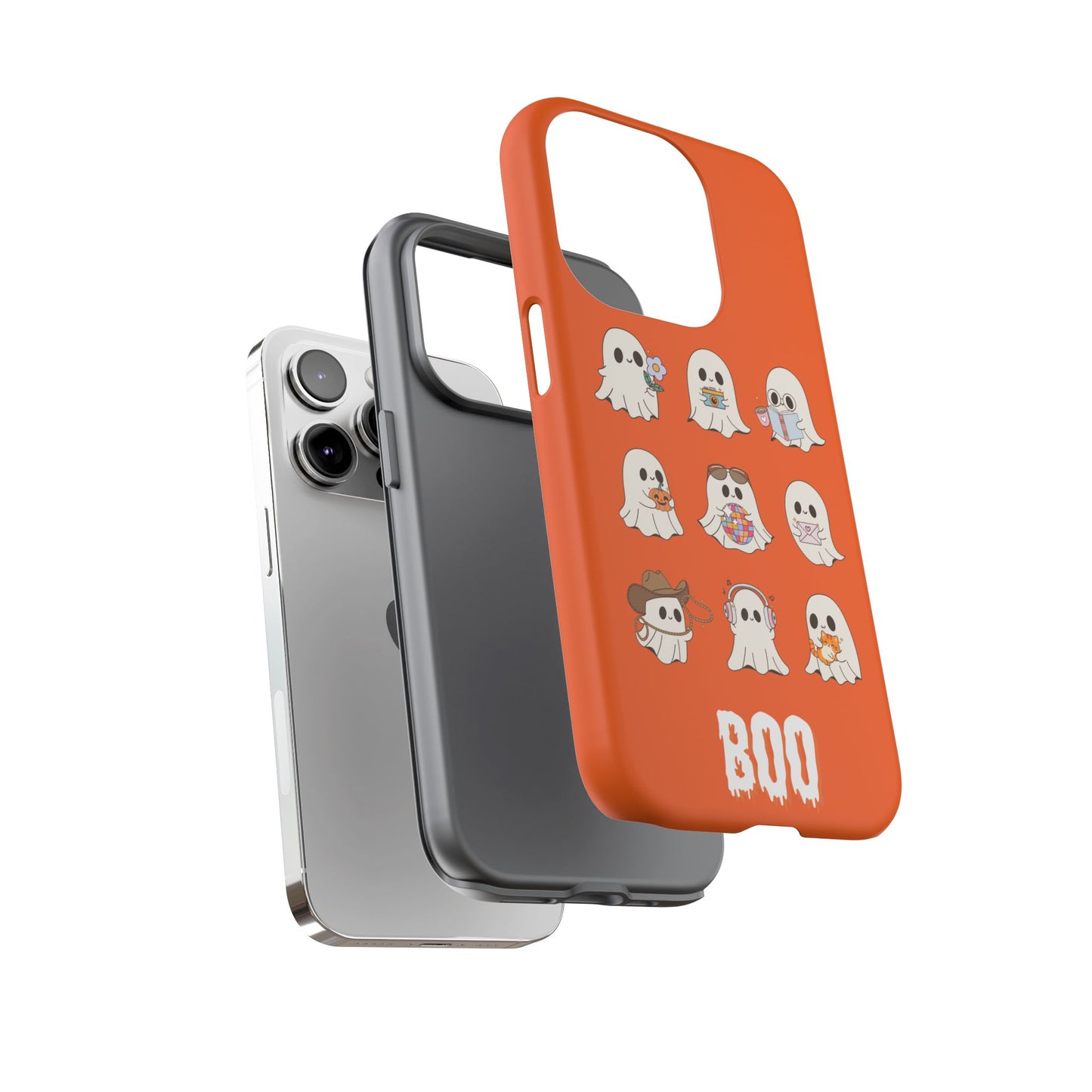Ghostly Boo Phone Case, Halloween Cases, Cute Ghost Phone Cover, Trick-or-Treat Accessories, Spooky Gift for Halloween