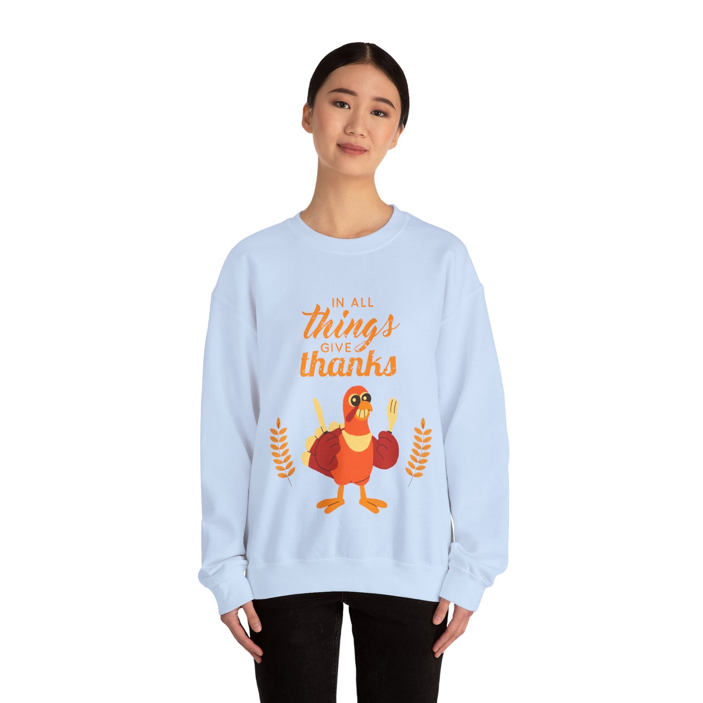 Thanksgiving Crewneck Sweatshirt, Unisex Sweatshirt, Cozy Fall Apparel, Holiday Gift, Seasonal Sweater